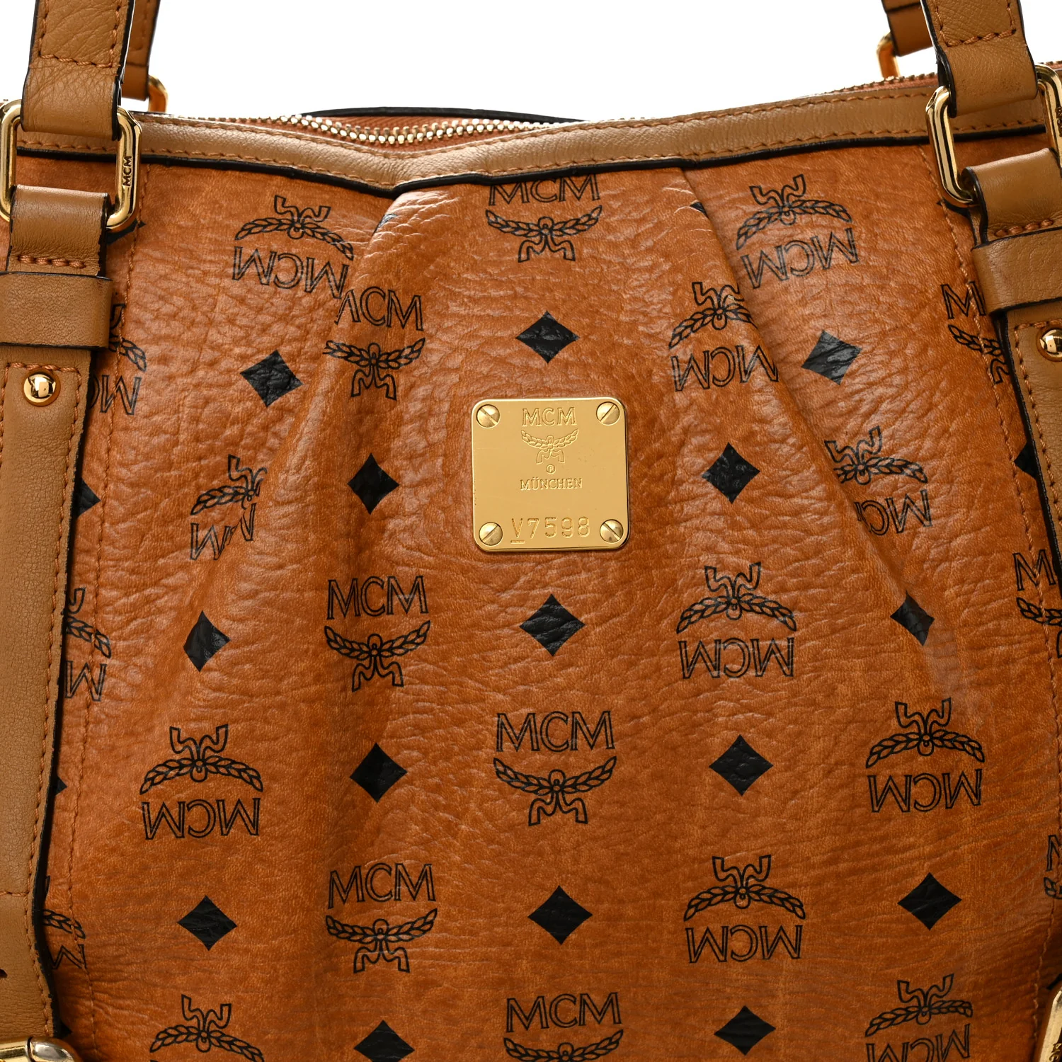 Visetos Medium Essentials Shopper Tote Cognac - Top Club