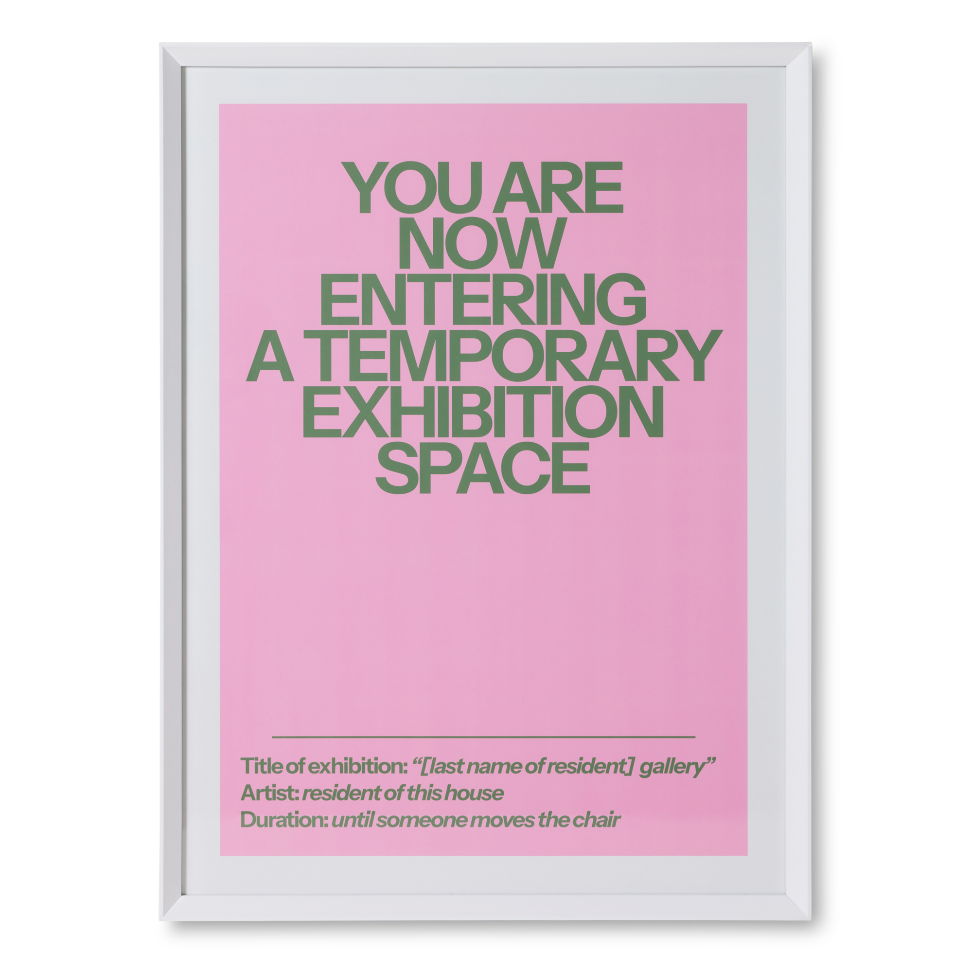 Poster Framed home gallery 87x118 cm