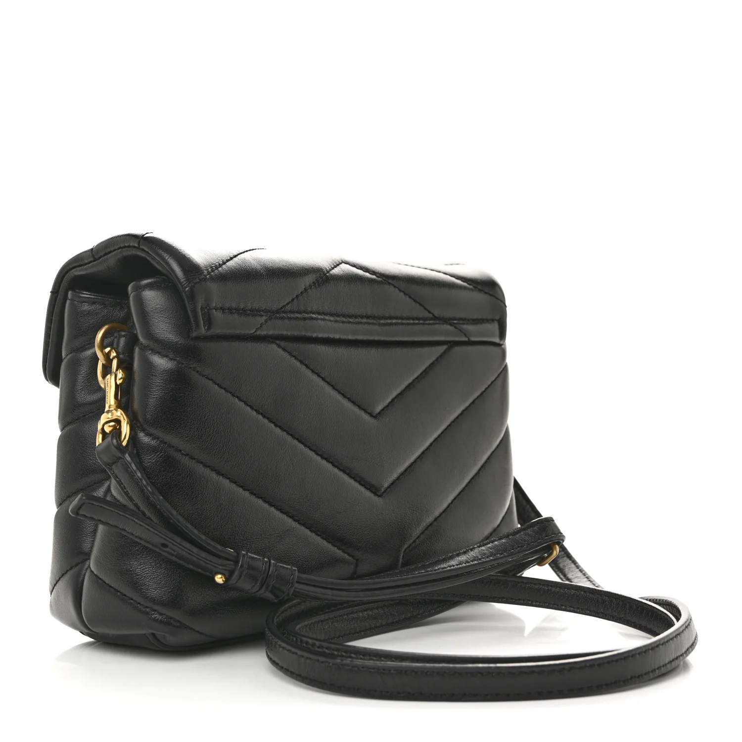 Calfskin Y Quilted Monogram Toy Loulou Crossbody Bag Black - Top Club
