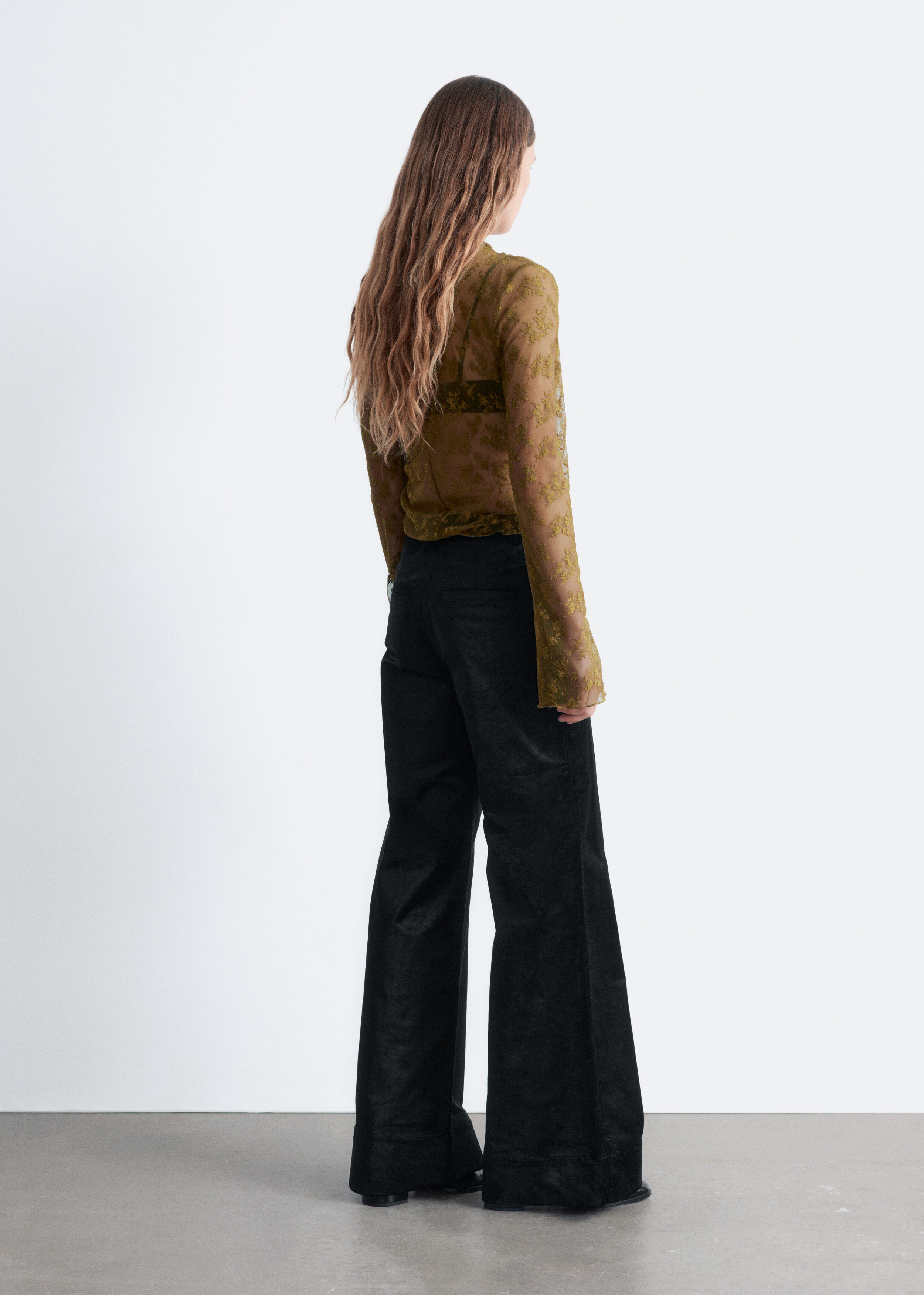& Other Stories FLARED VELVET TROUSERS