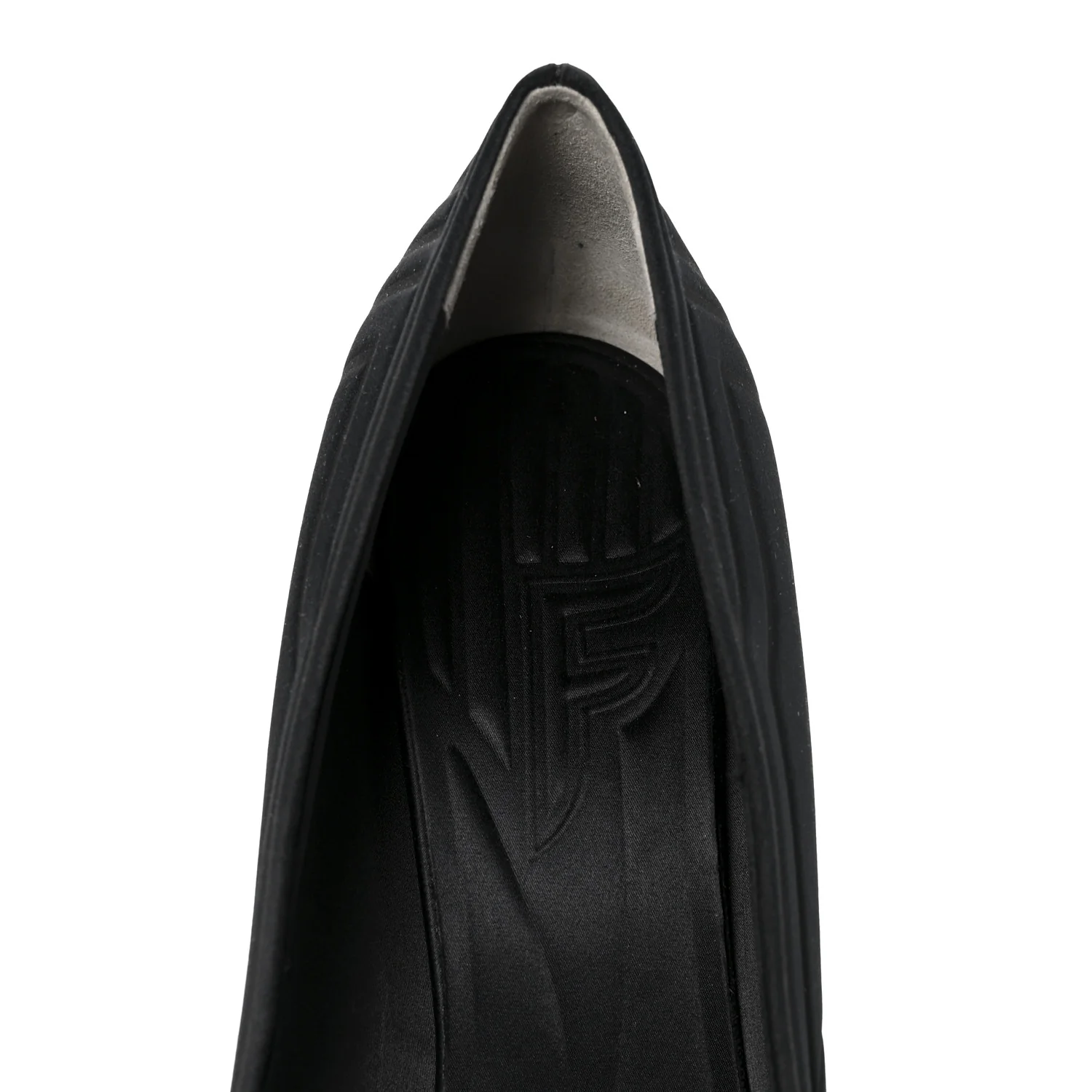 Satin Crystal Embellished FFreedom Pumps 37 Black - Top Club