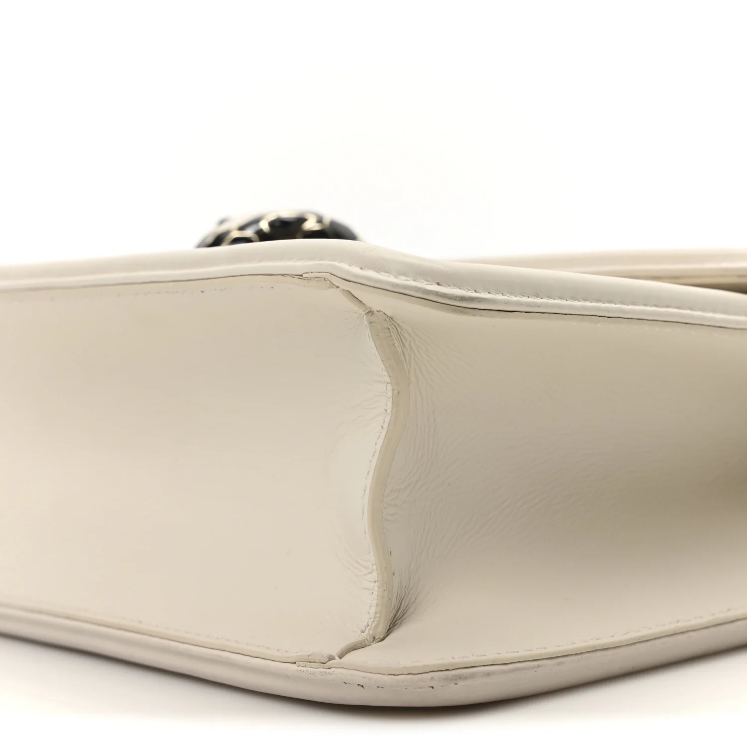 Nappa Serpenti Forever Chain Diamond Blast Shoulder Bag Ivory Gold - Top Club
