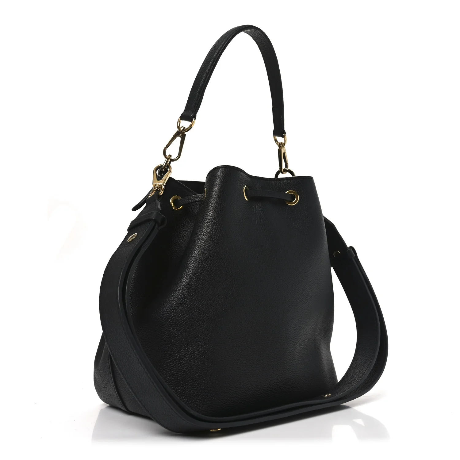 Calfskin Lockme Bucket MM Black - Top Club