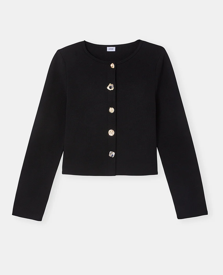 Pimkie Gilet cardigan col rond avec boutons fantaisie