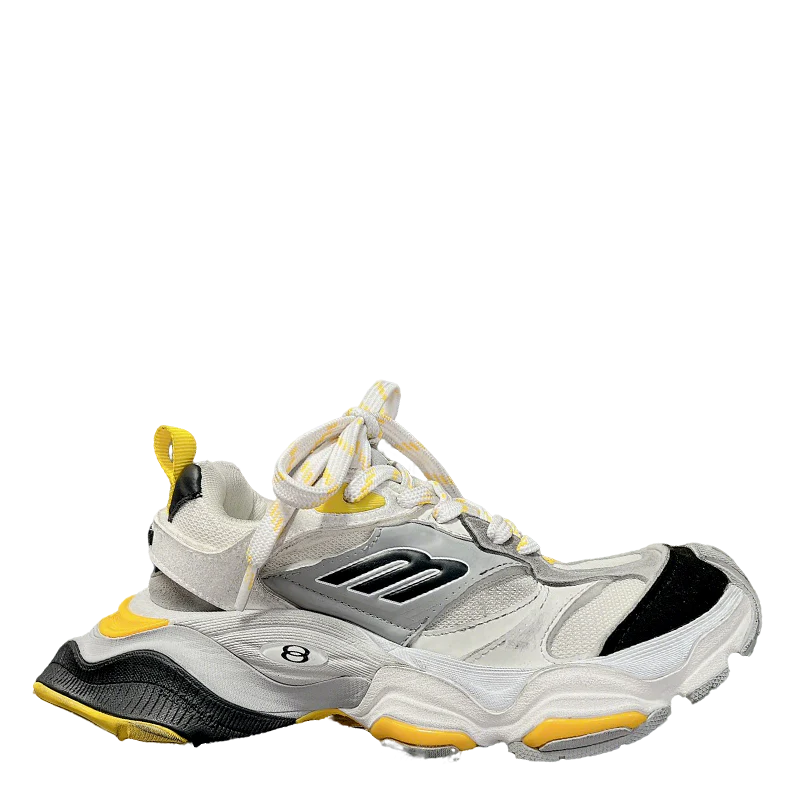 Balenciaga Inspired Chunky Sneakers With Yellow Accents For Trendy Outfits - Sneaker Replica Workshop