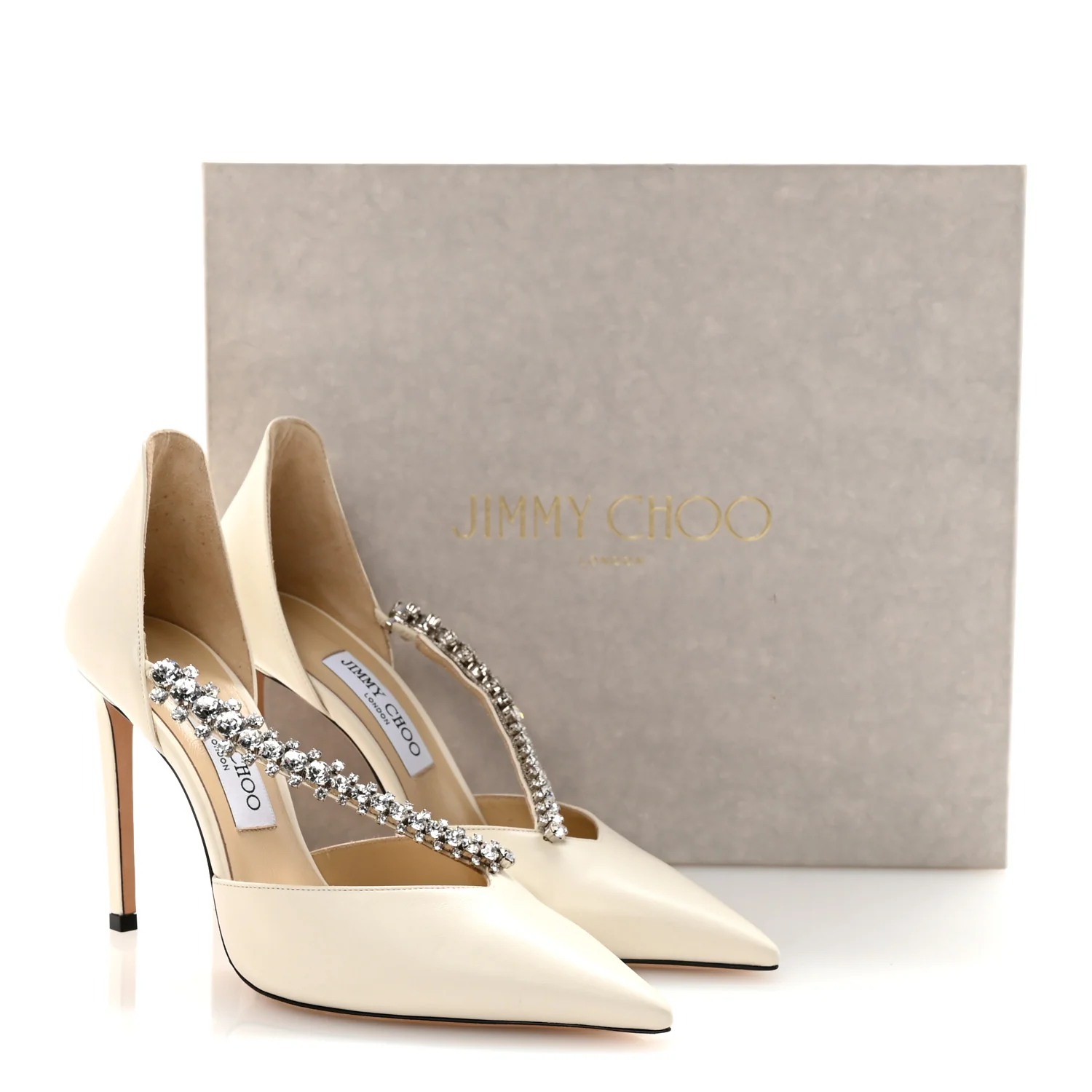 Crystal Ani Bee 100 Pumps 38.5 Latte - Top Club