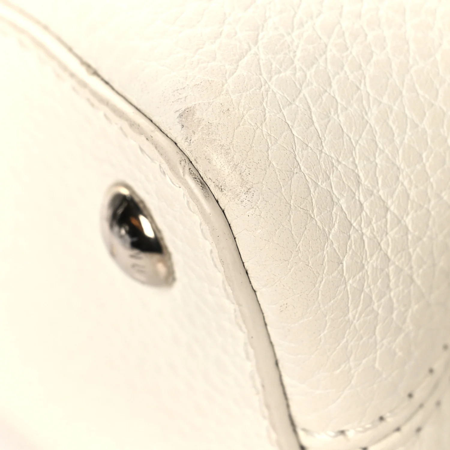 Taurillon Mini Capucines Monochrome  White - Top Club