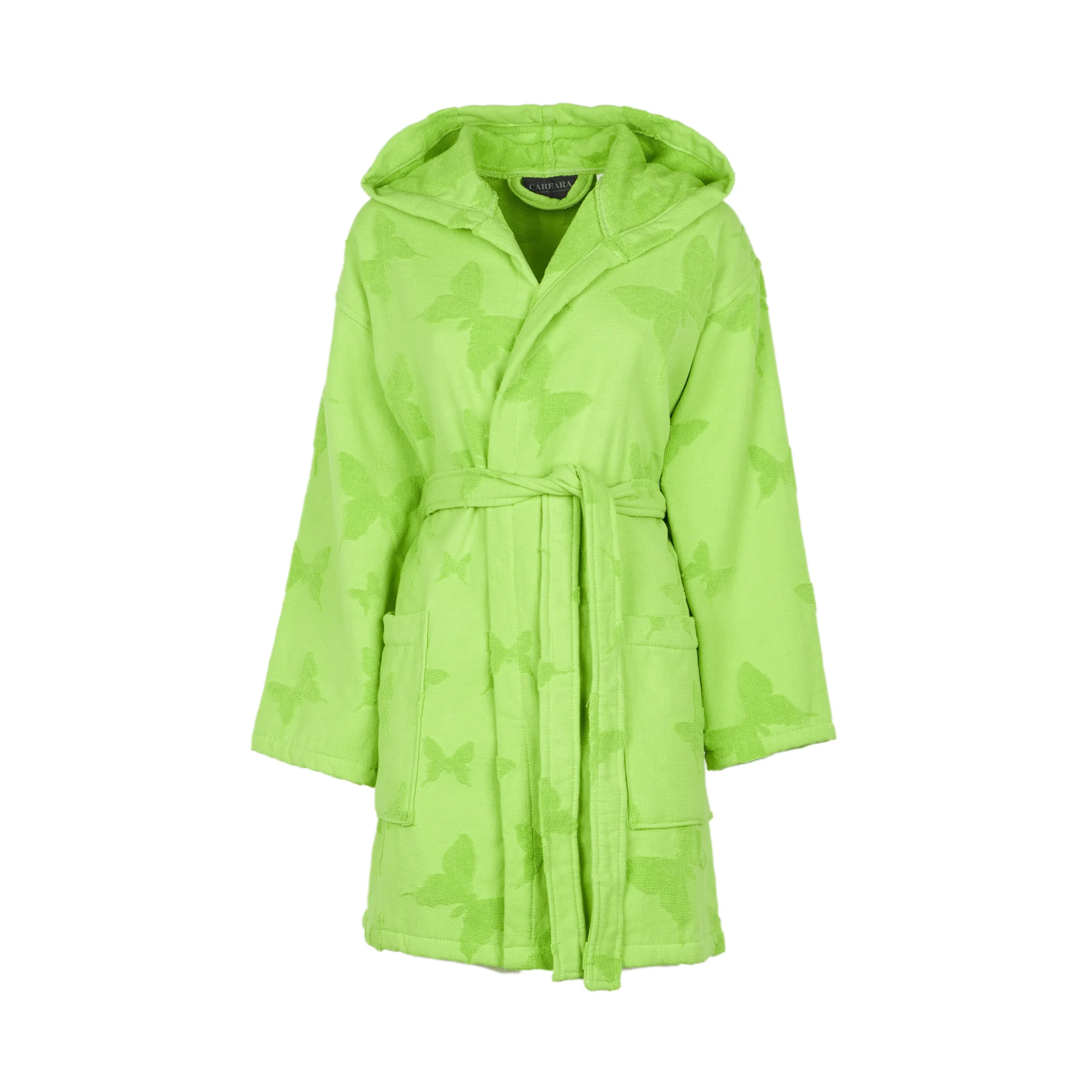 Accappatoio Con Cappuccio Corto In Spugna Dreamland Island Tg. L Verde Carrara