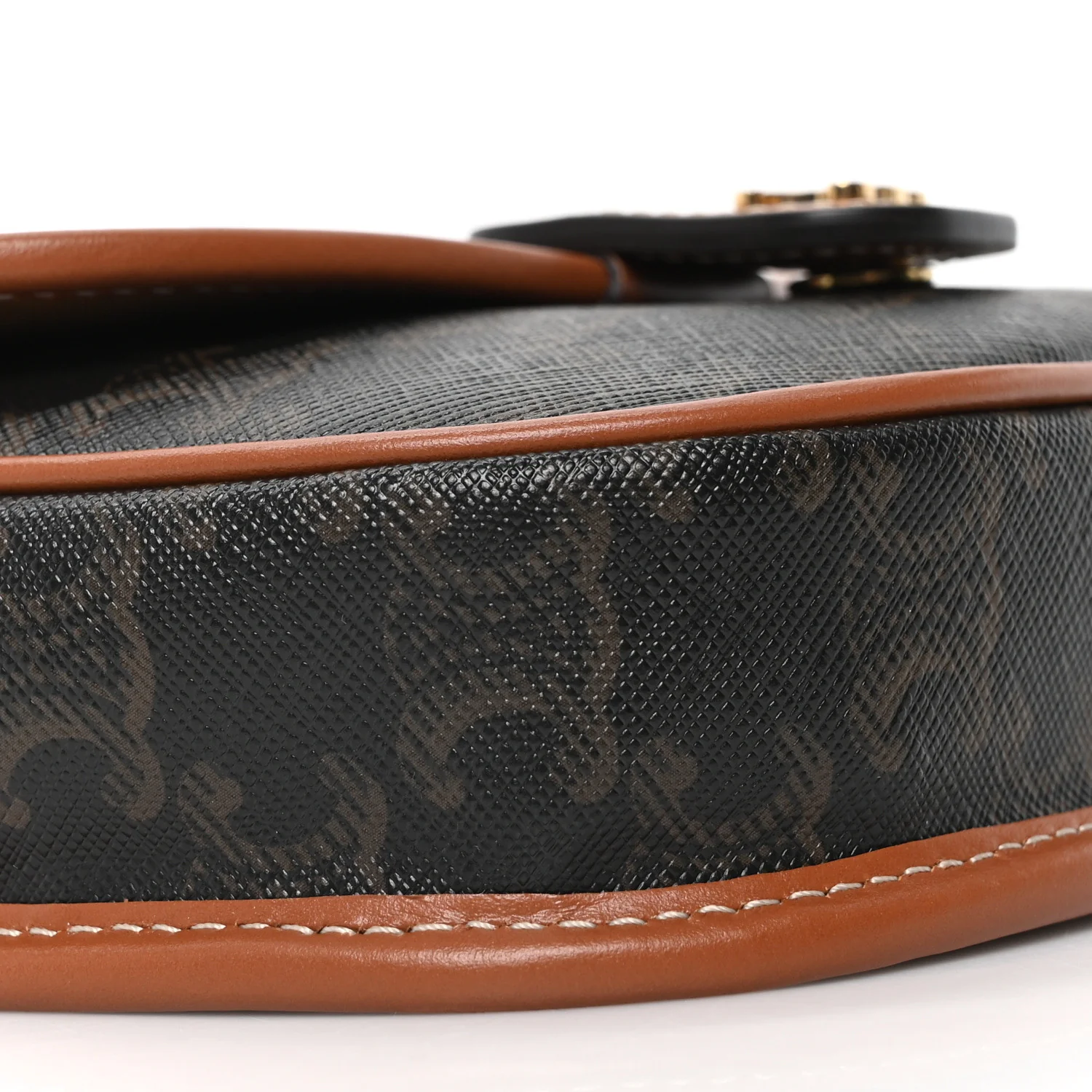 Canvas Calfskin Triomphe Mini Besace Tan - Top Club