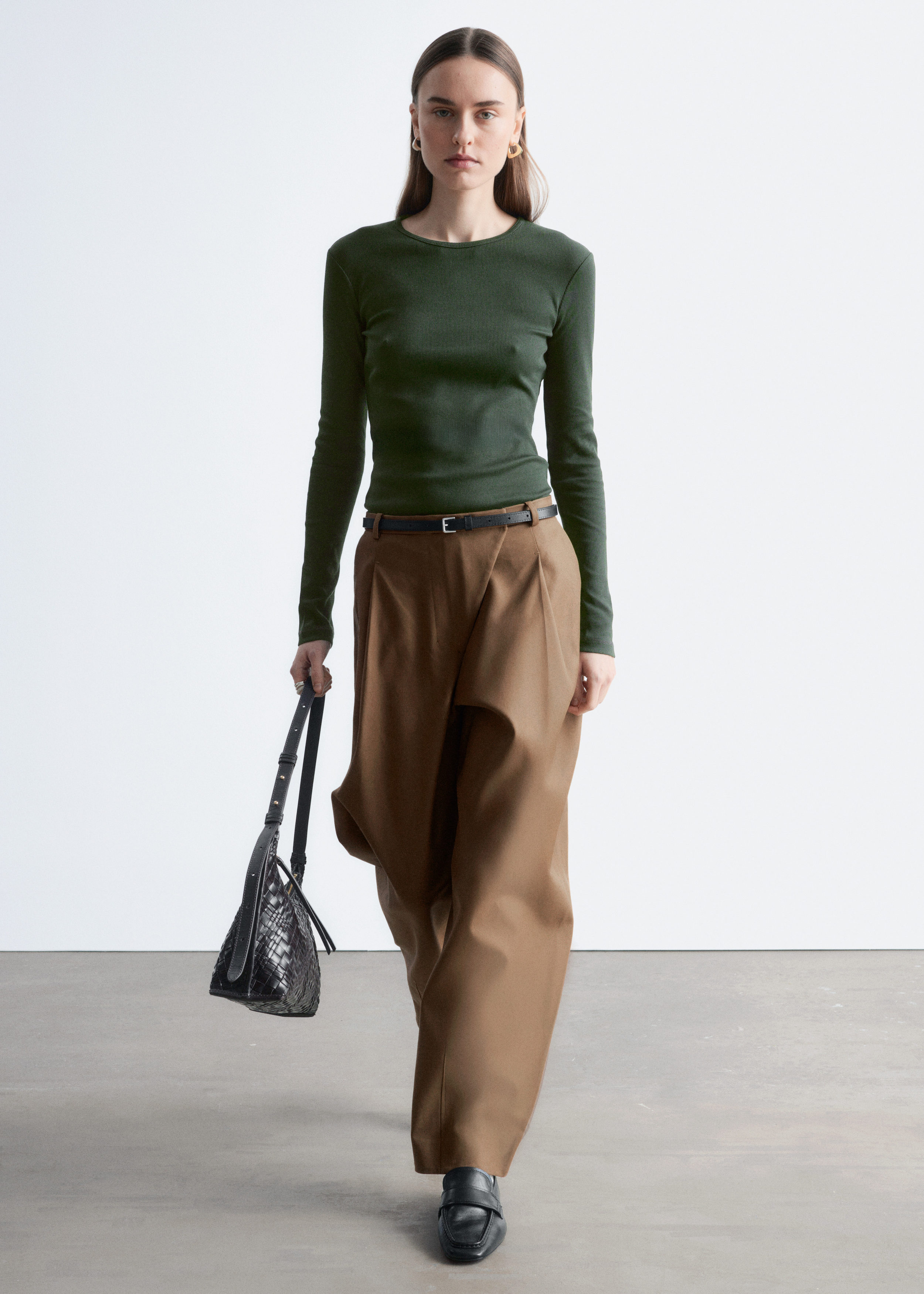 & Other Stories RIBBED LONG-SLEEVE TOP