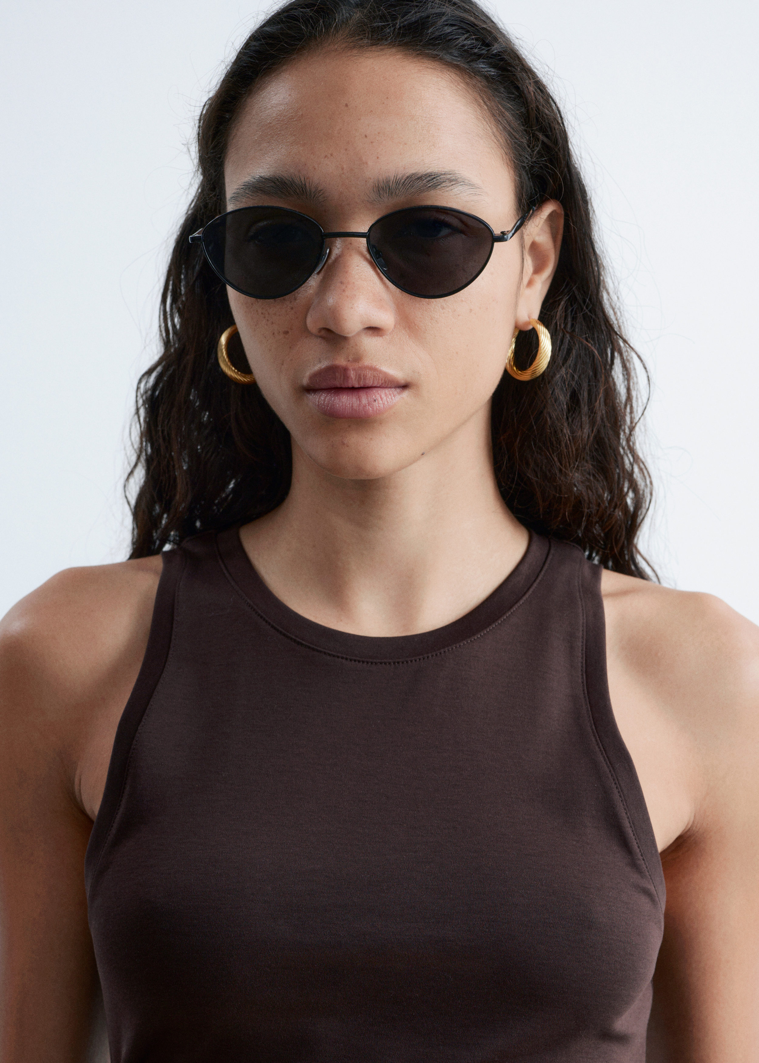 & Other Stories WIRE-FRAME OVAL SUNGLASSES
