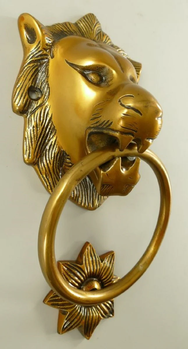 Baroque aluminum door knocker lion bronze H. 28 cm - Baroque decorative accessories