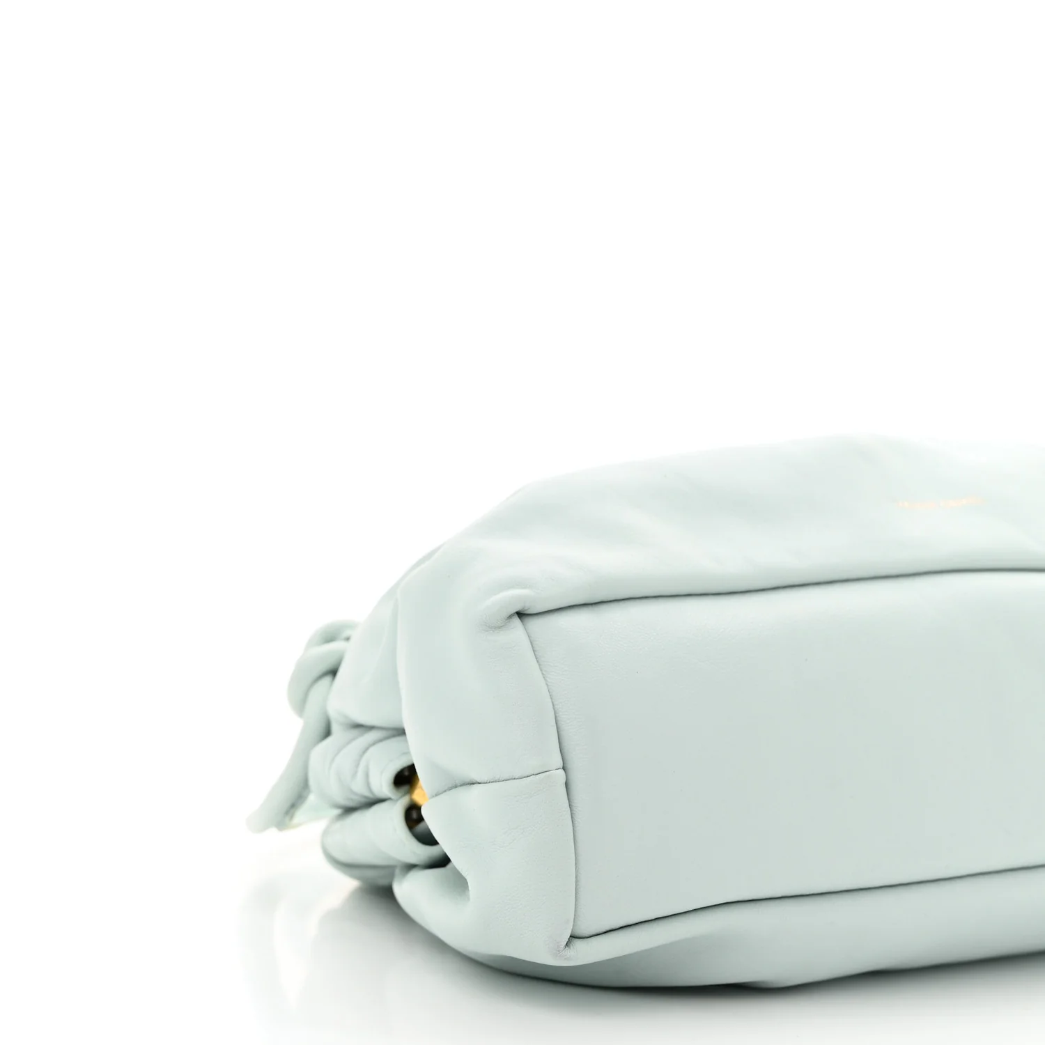 Lambskin Mini Cloud Clutch Seafoam - Top Club