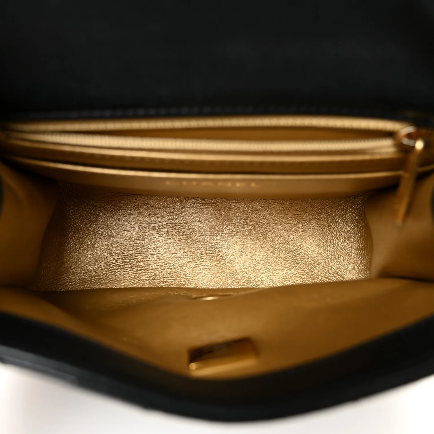 Lambskin Quilted Mini Pearl Crush Flap Black - Top Club