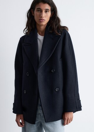 & Other Stories TAILORED WOOL PEA COAT