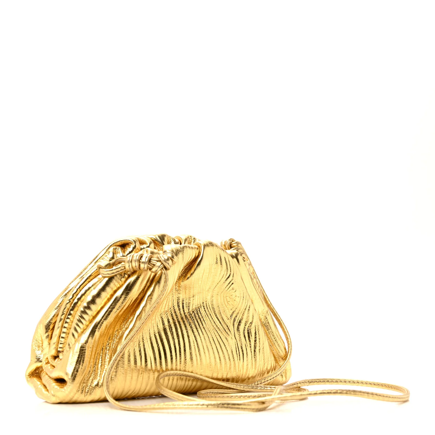 Metallic Bark Calfskin The Mini Pouch Gold - Top Club