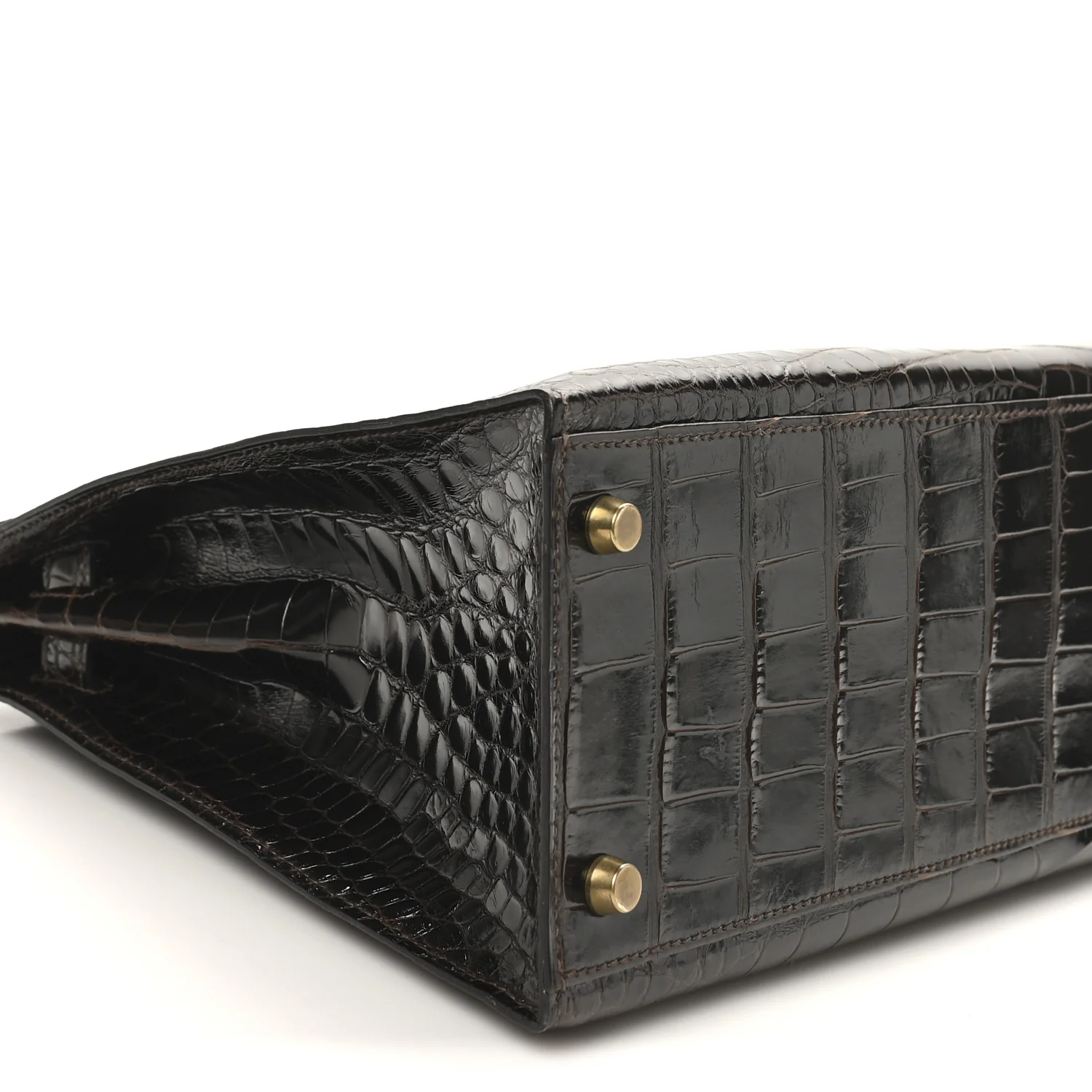 Shiny Alligator Kelly Sellier 32 Havane - Top Club