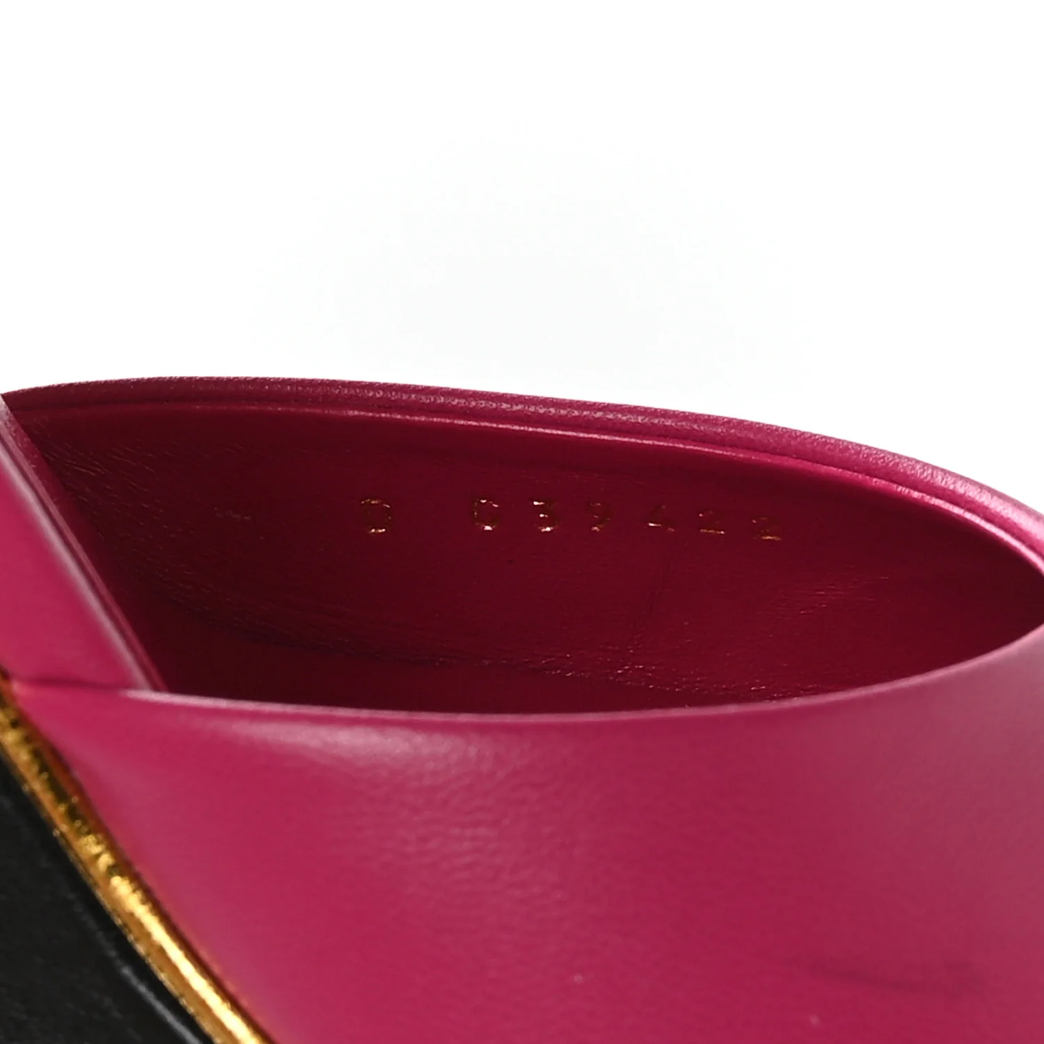 Lambskin Cap Toe Open Wedge Pumps 40 Fuchsia Black - Top Club