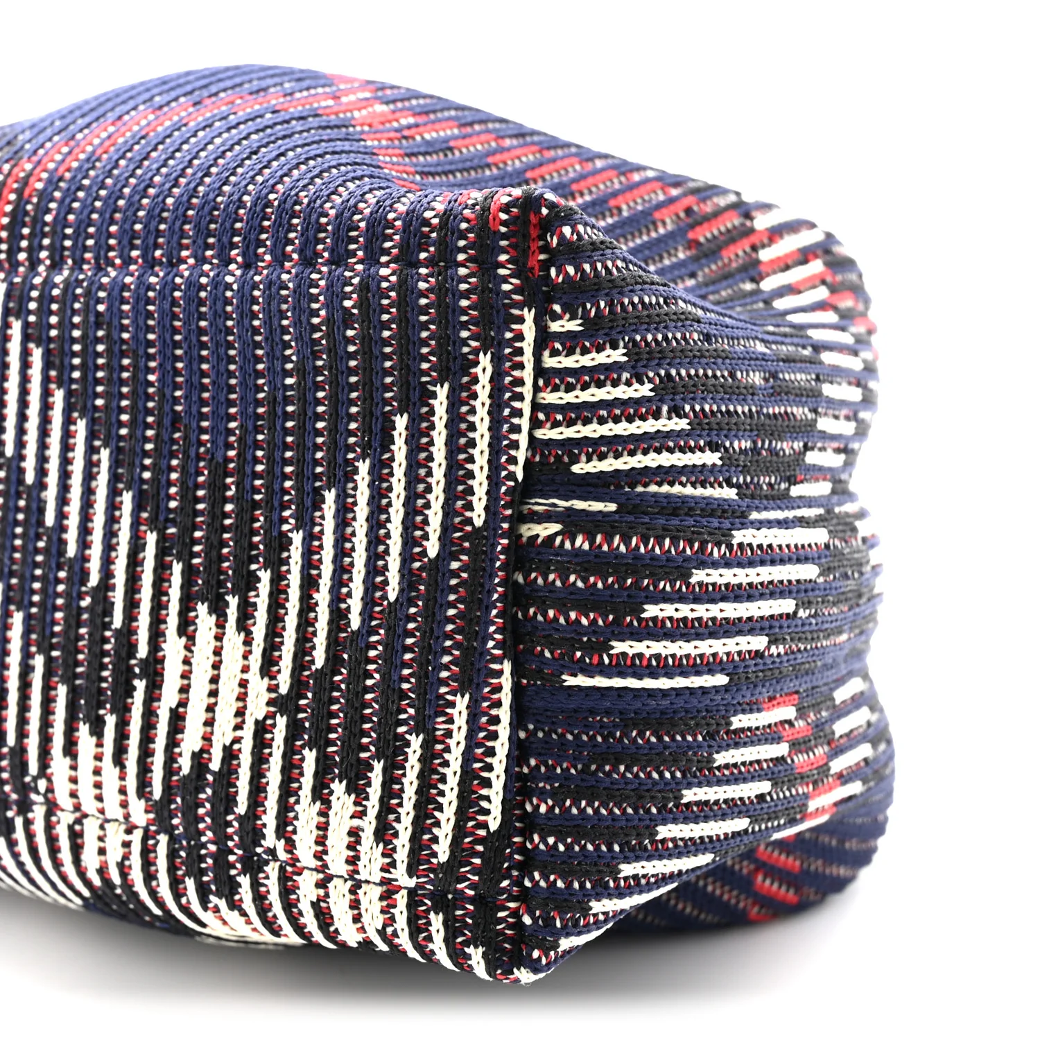 Canvas Knitted Check Mini Peg Duffle Bag Marine - Top Club
