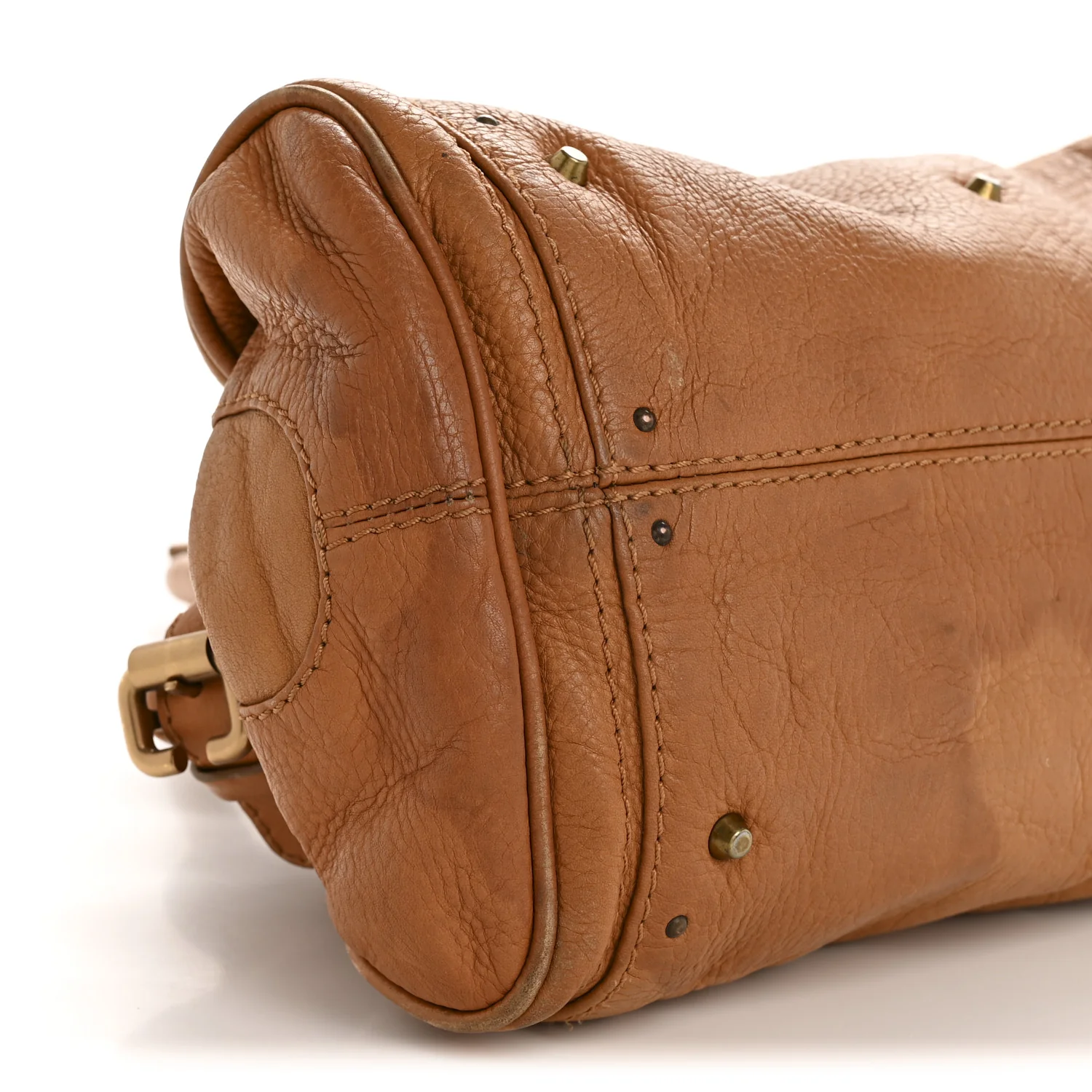 Calfskin Medium Paddington Satchel Tan - Top Club