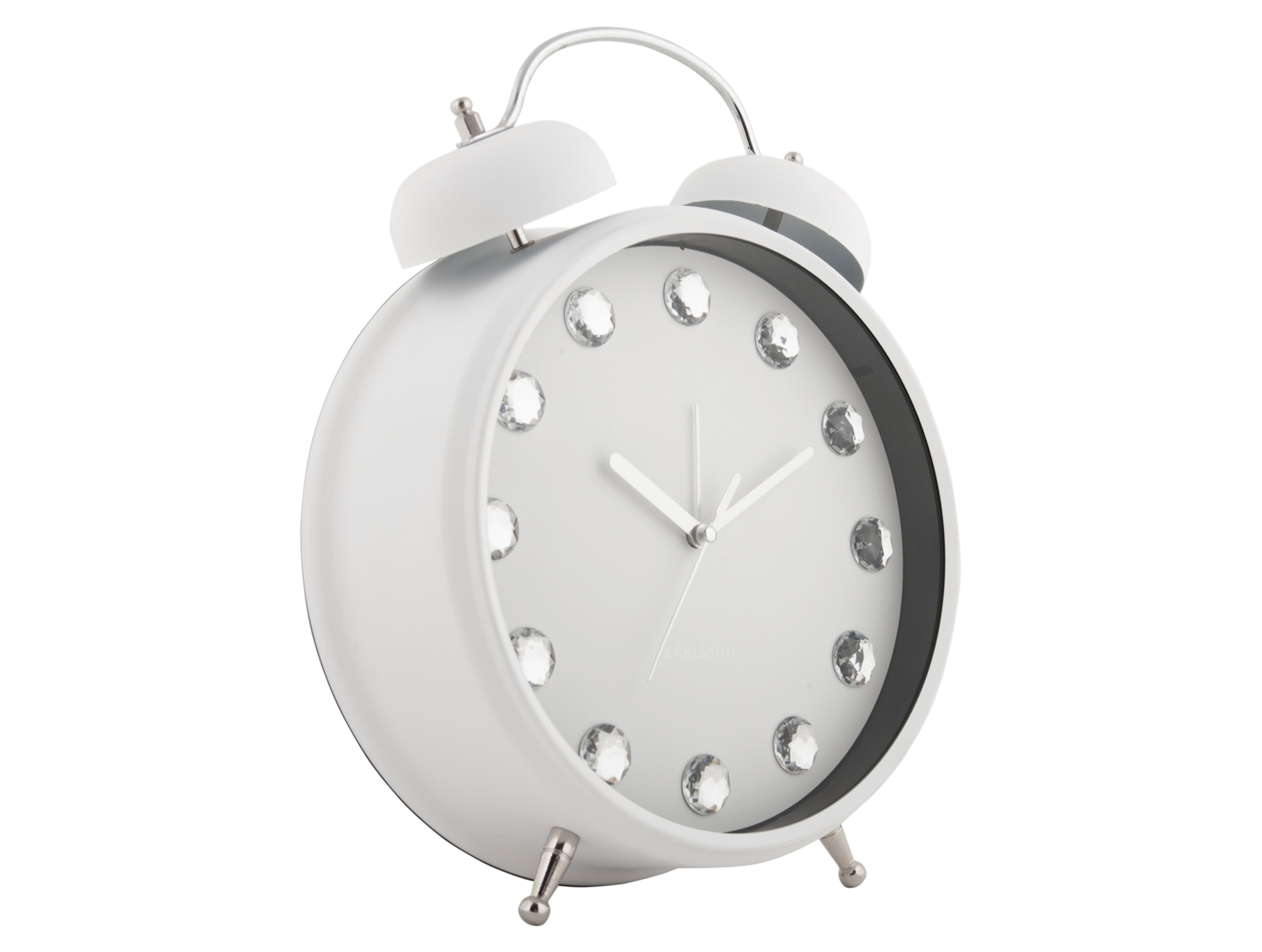 Alarm clock Glam Diamonds XL white