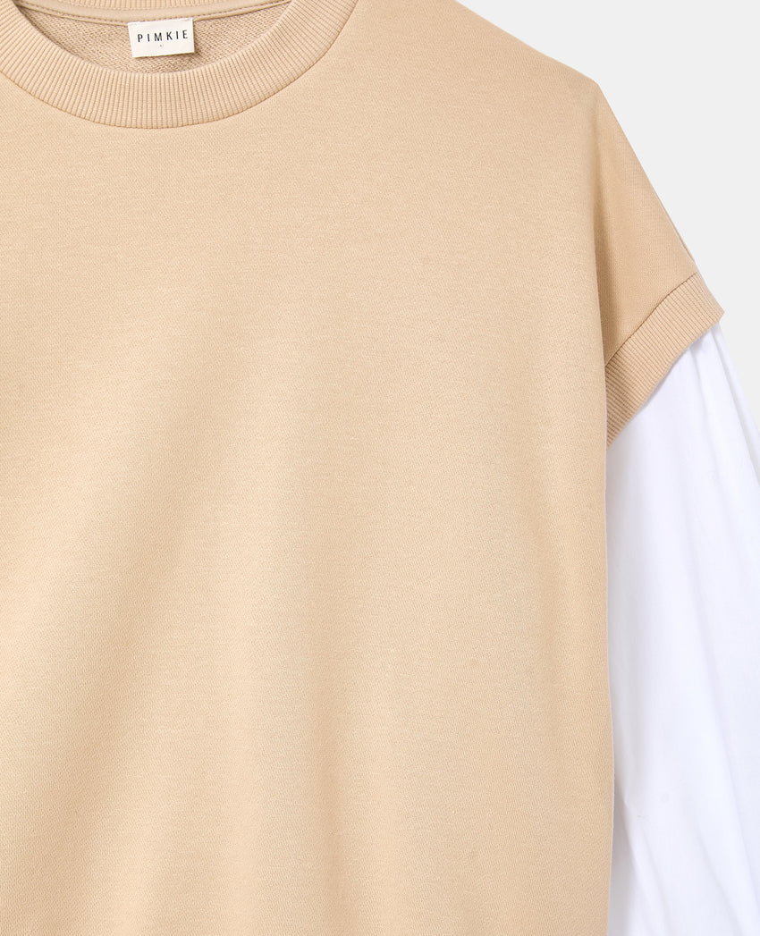 Pimkie Sweat avec manches chemise effet 2 en 1