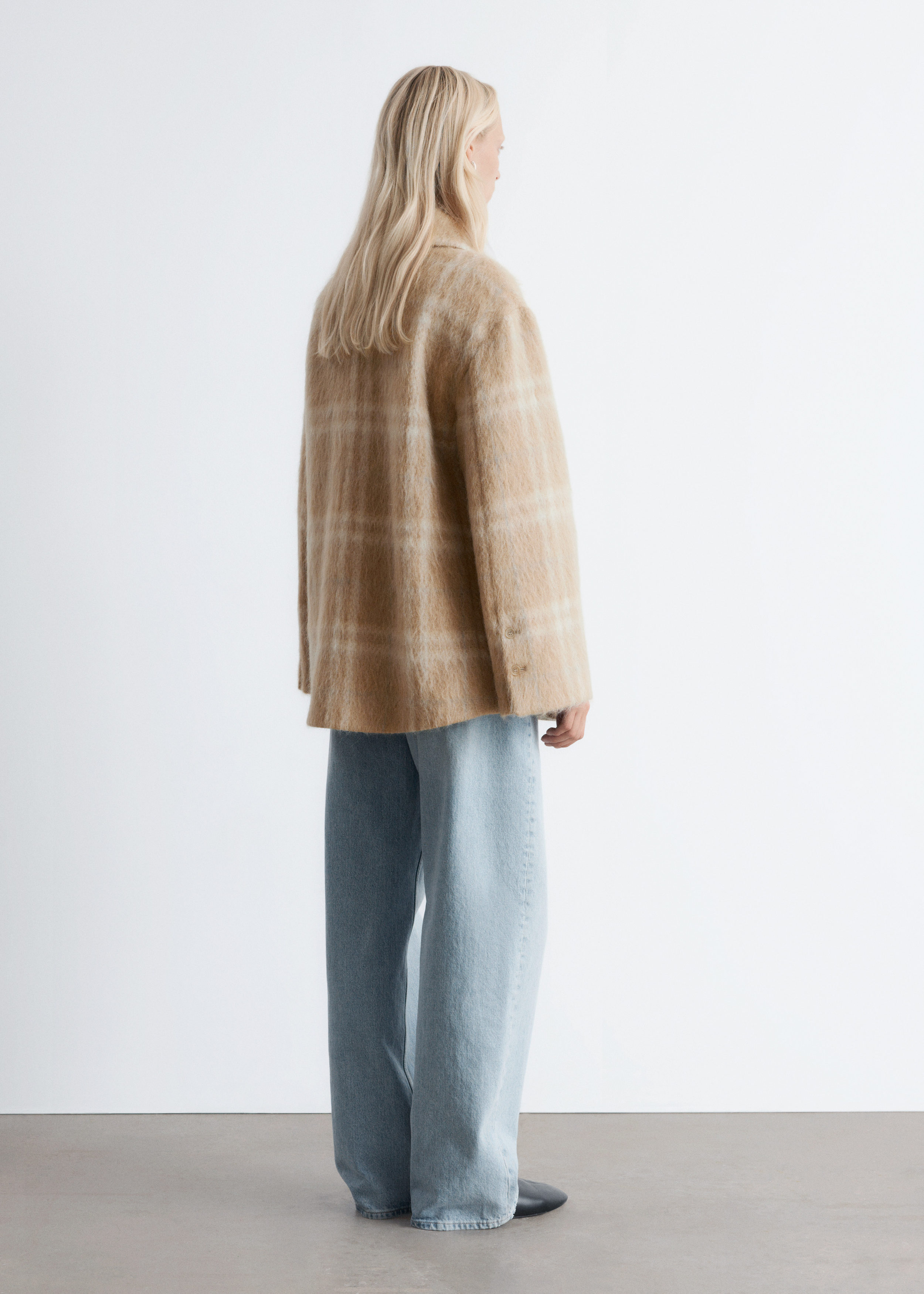 & Other Stories CHECKED WOOL SHIRT JACKET