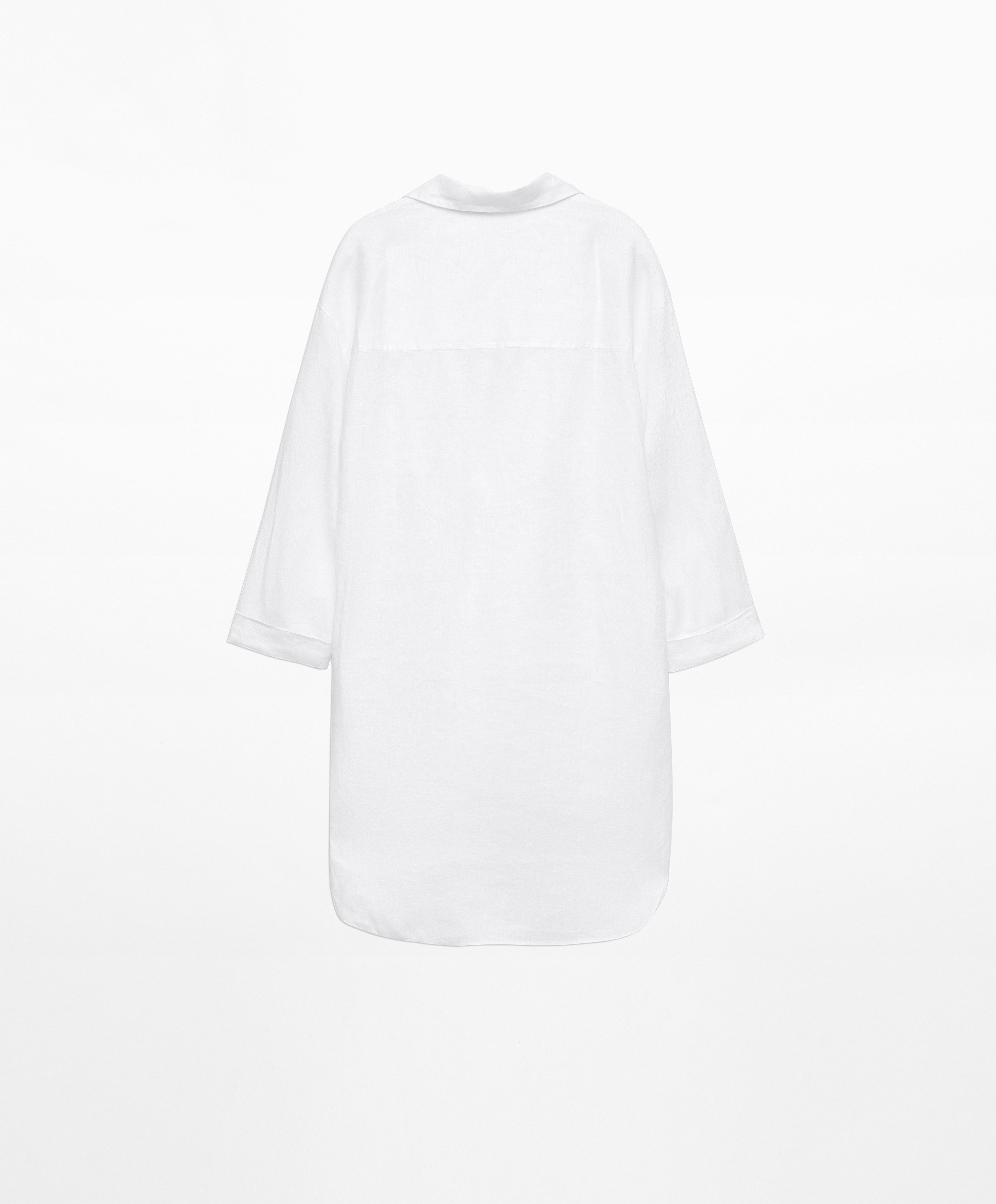 OYSHO 100% linen knotted short dress