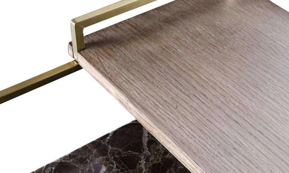 Luxury coffee table gold 60 x 60 x H. 36.5 cm - designer living room table