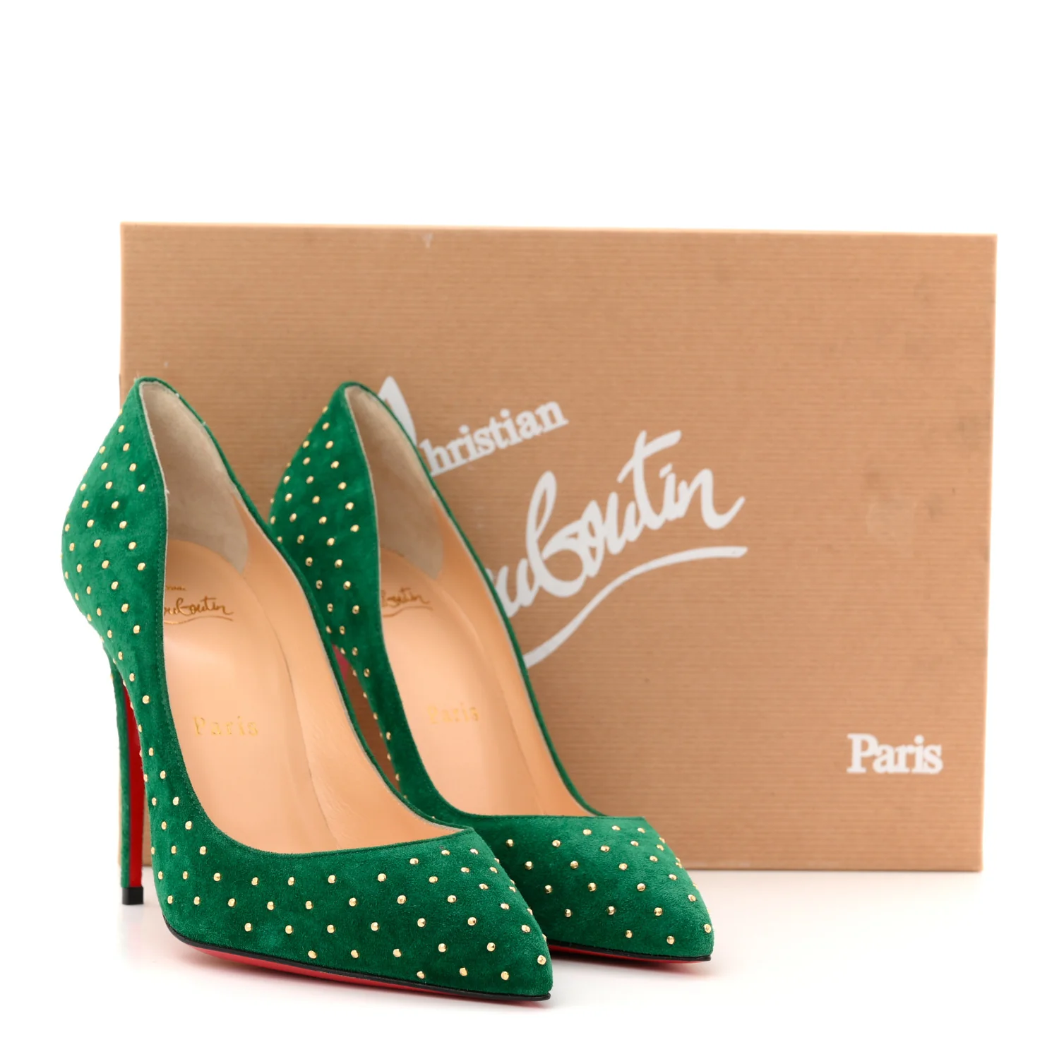 Suede Pigalle Follies Plume 100 Pumps 36.5 Canopee Antique Gold - Top Club