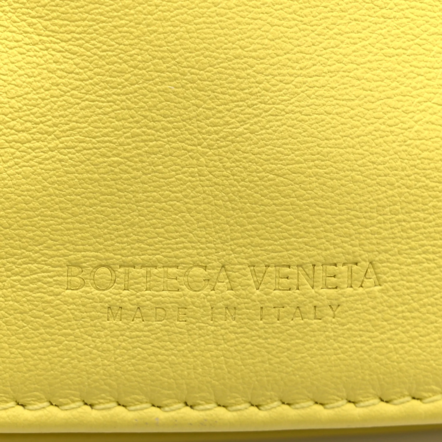 Calfskin Mini BV Twist Yellow - Top Club