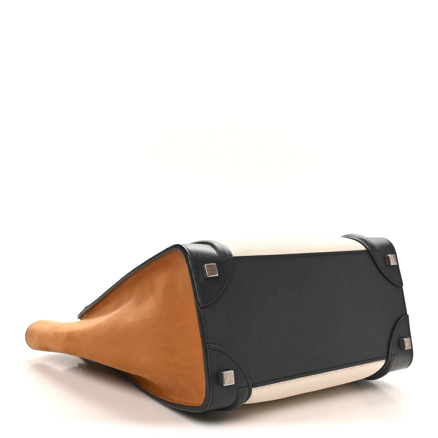 Baby Grained Calfskin Nubuck Micro Tri-Color Luggage White - Top Club