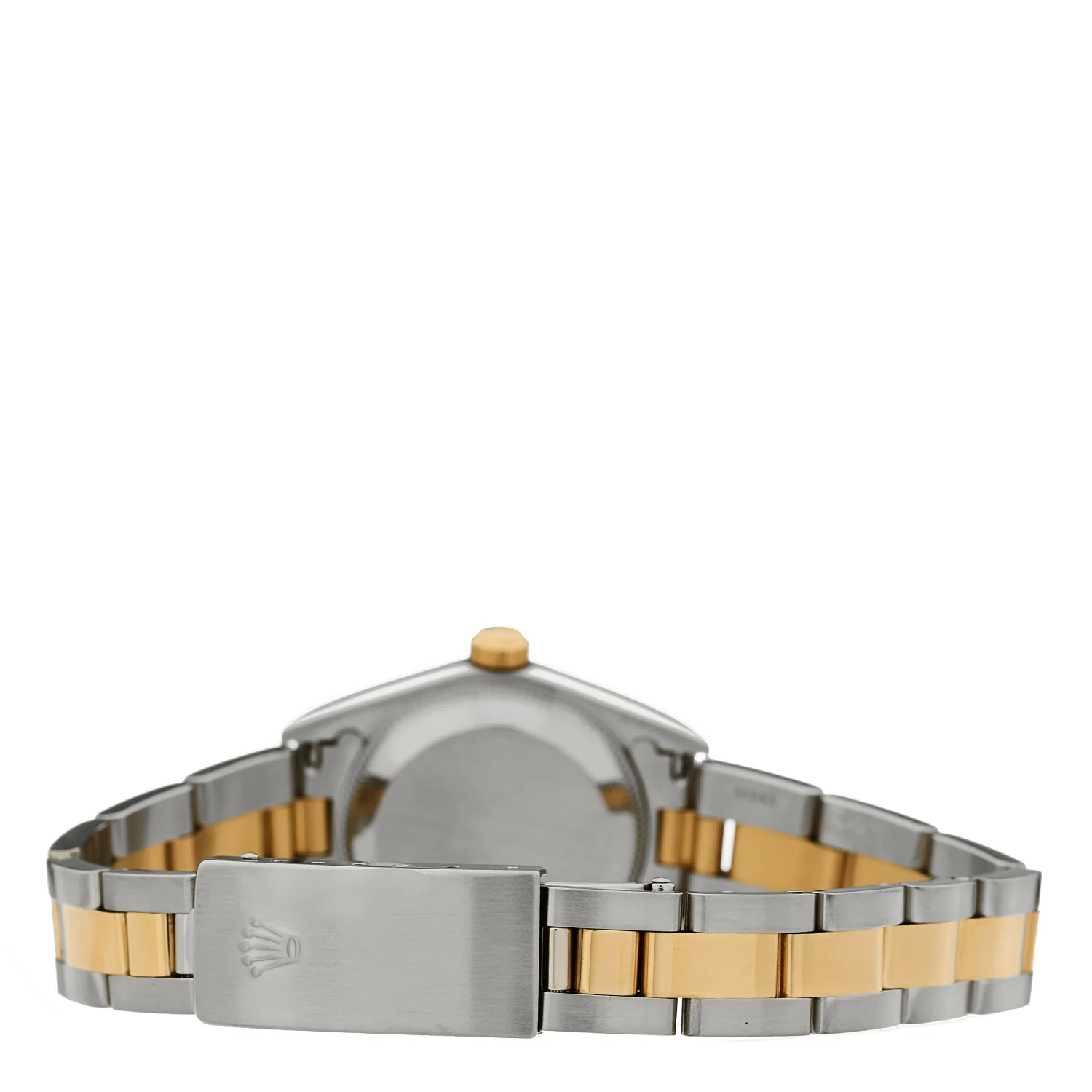 Stainless Steel 18K Yellow Gold 24mm Oyster Perpetual Watch White Roman 76183 - Top Club