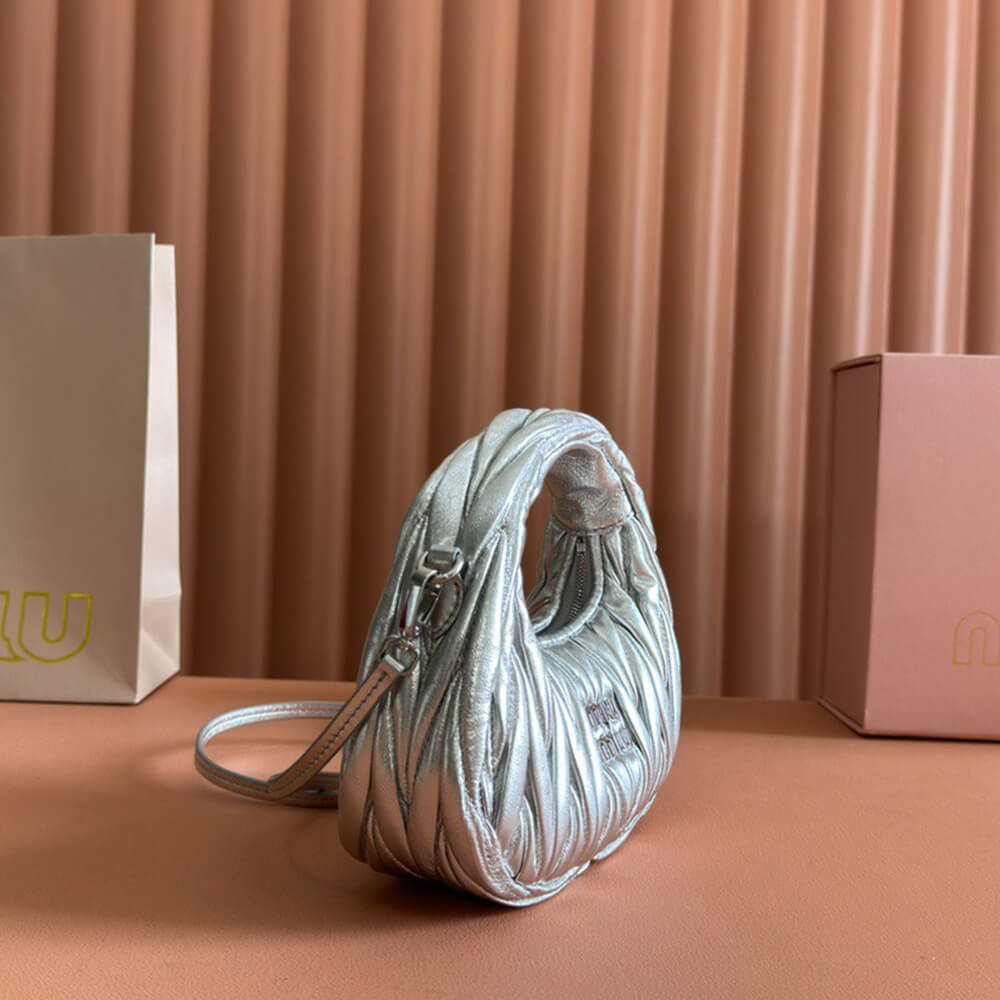 Mini Wander matelasse nappa leather hobo bag(high-end grade) - Top Club