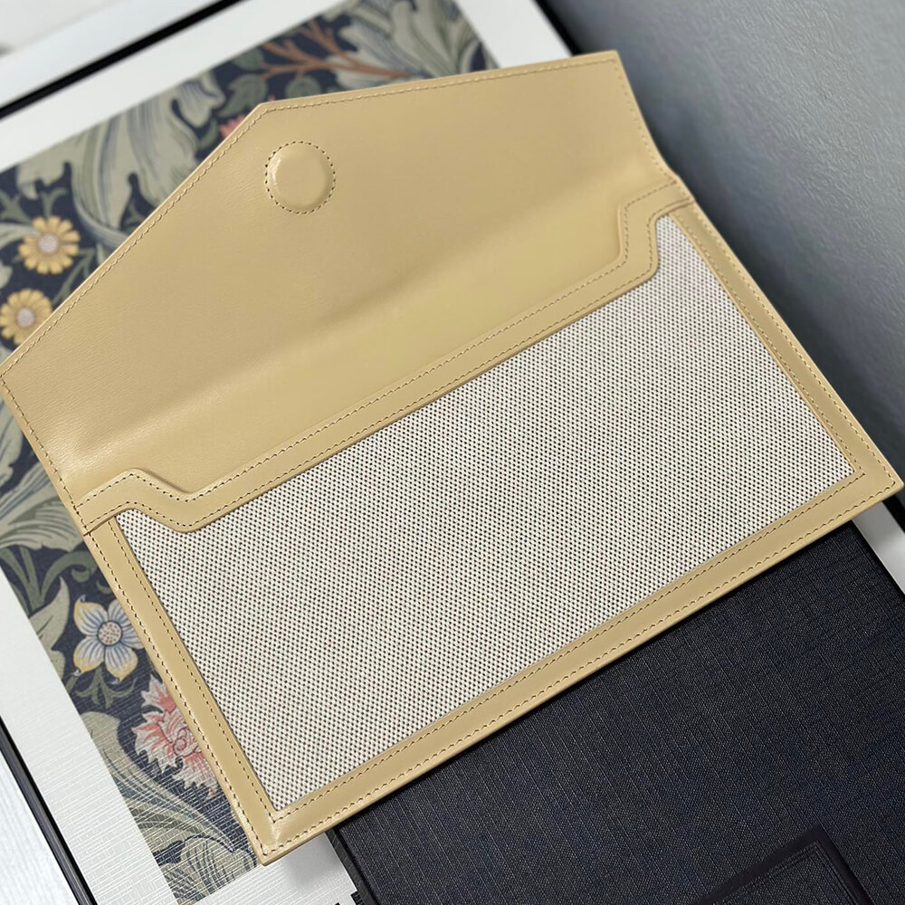 YSL uptown pouch in canvas and leather - Top Club