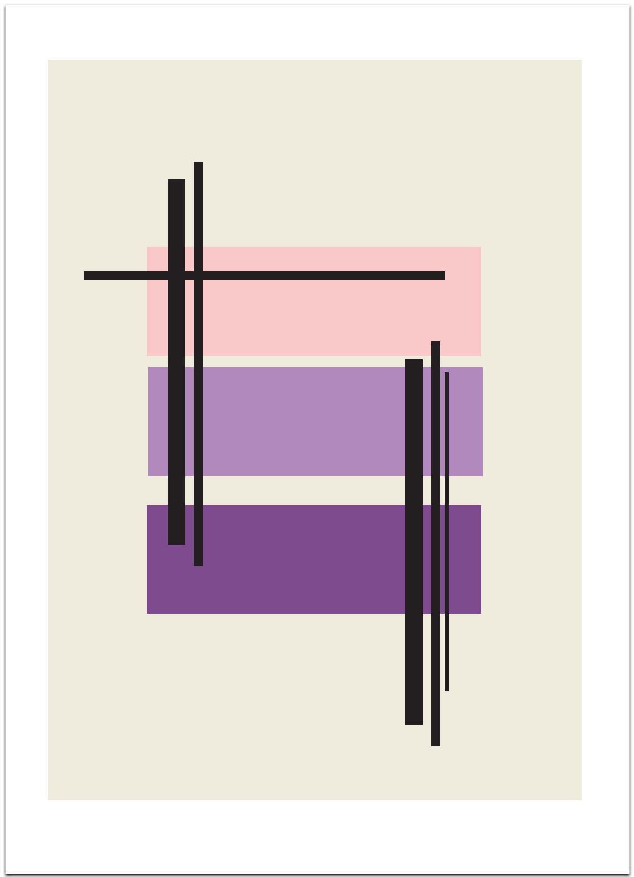 Poster Abstract Lavender 40 x 50 cm