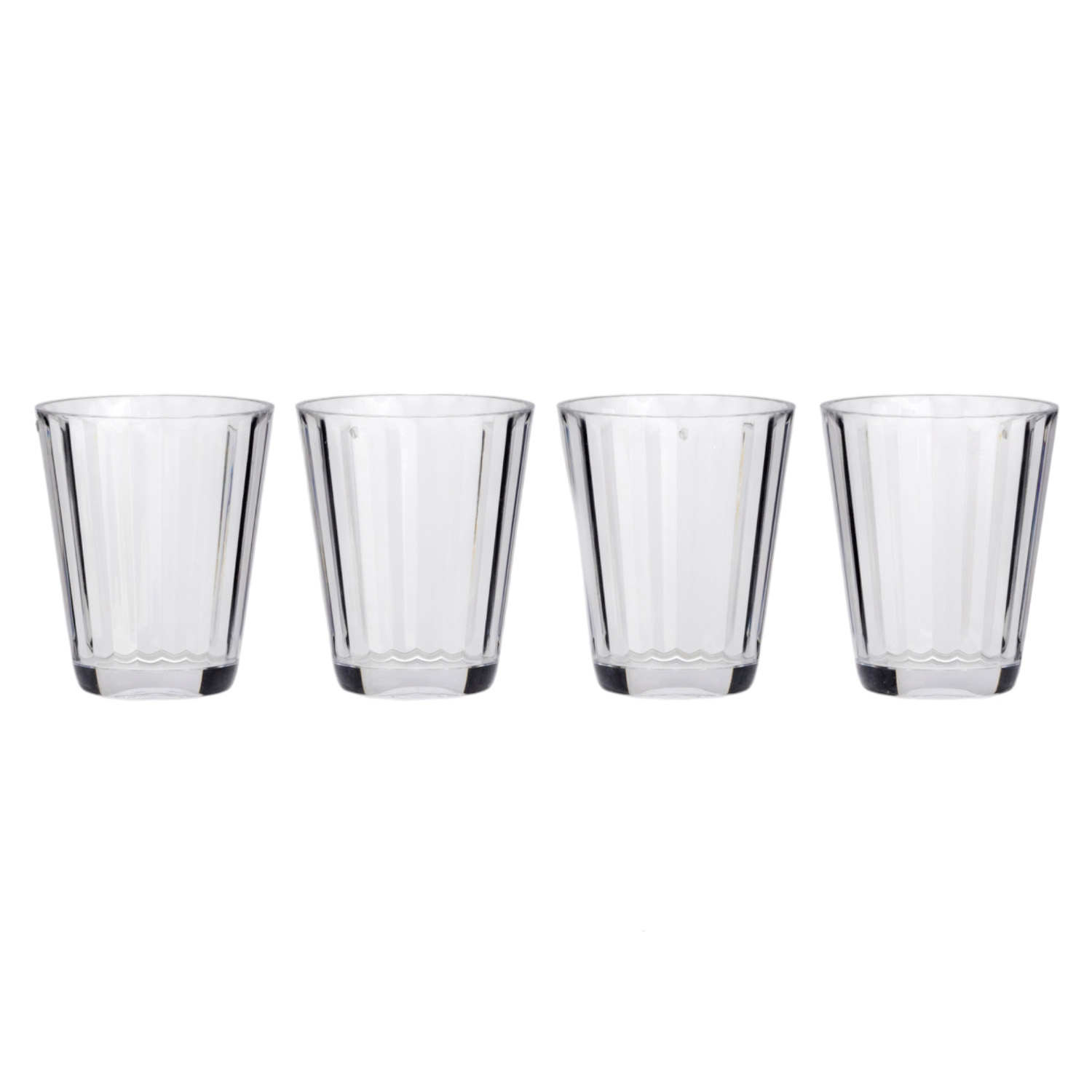 Acryl waterglas Crystal Line - set van 4
