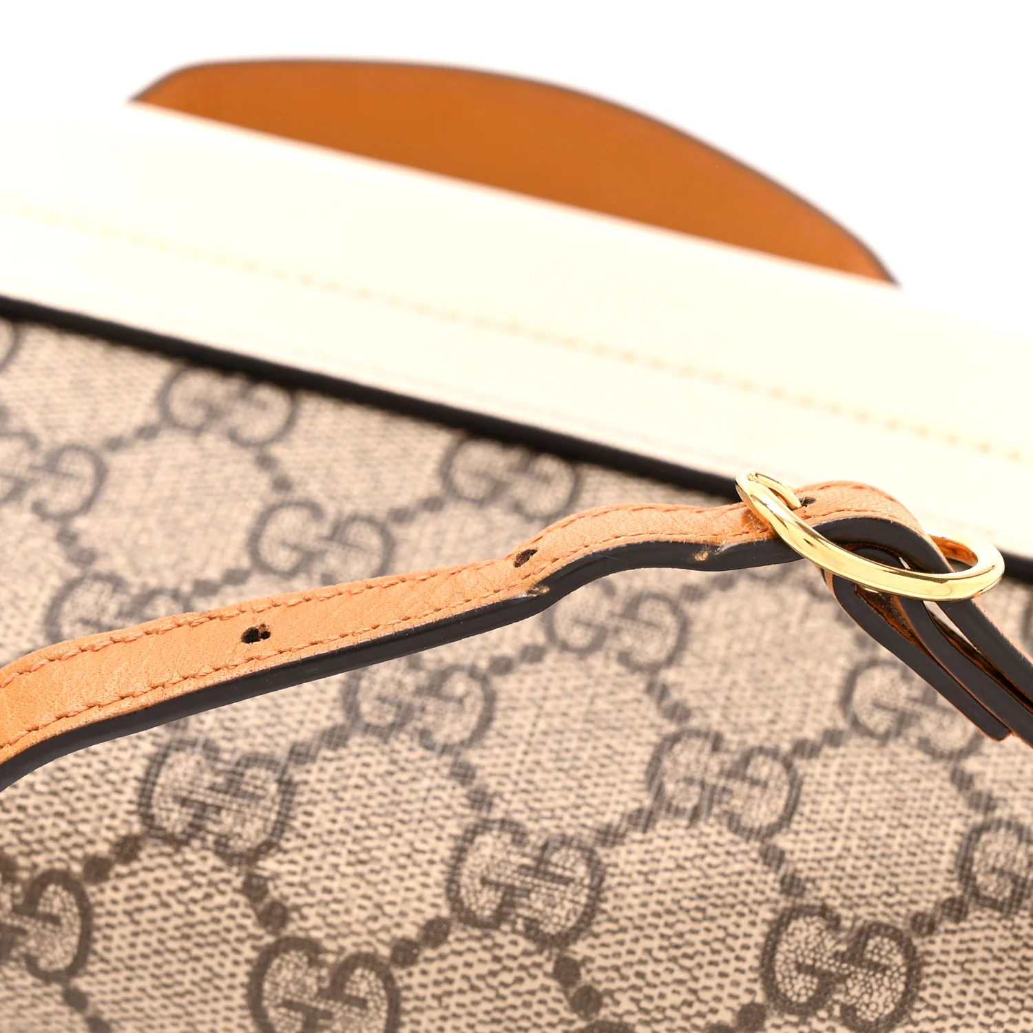 GG Supreme Monogram New Sakai Calfskin Mini Padlock Top Handle Shoulder Bag Beige Ebony Mystic White Sun Oil - Top Club