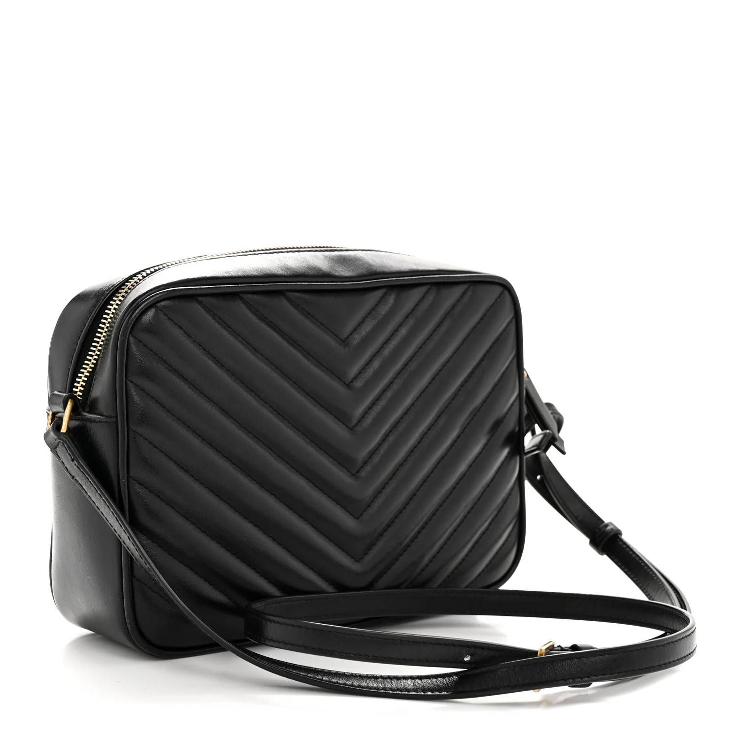 Calfskin Matelasse Monogram Lou Camera Bag Black - Top Club
