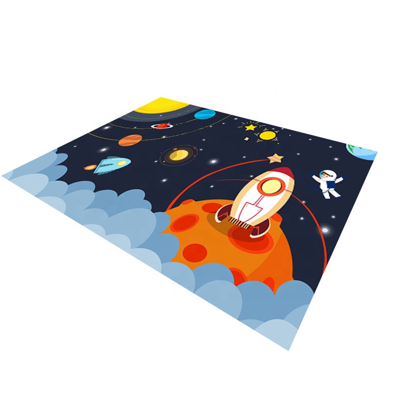 Children Carpet Rug Flannel Non-Slip Baby Carpet Rectangle Bedroom Rug Living Room Kids Play Mats