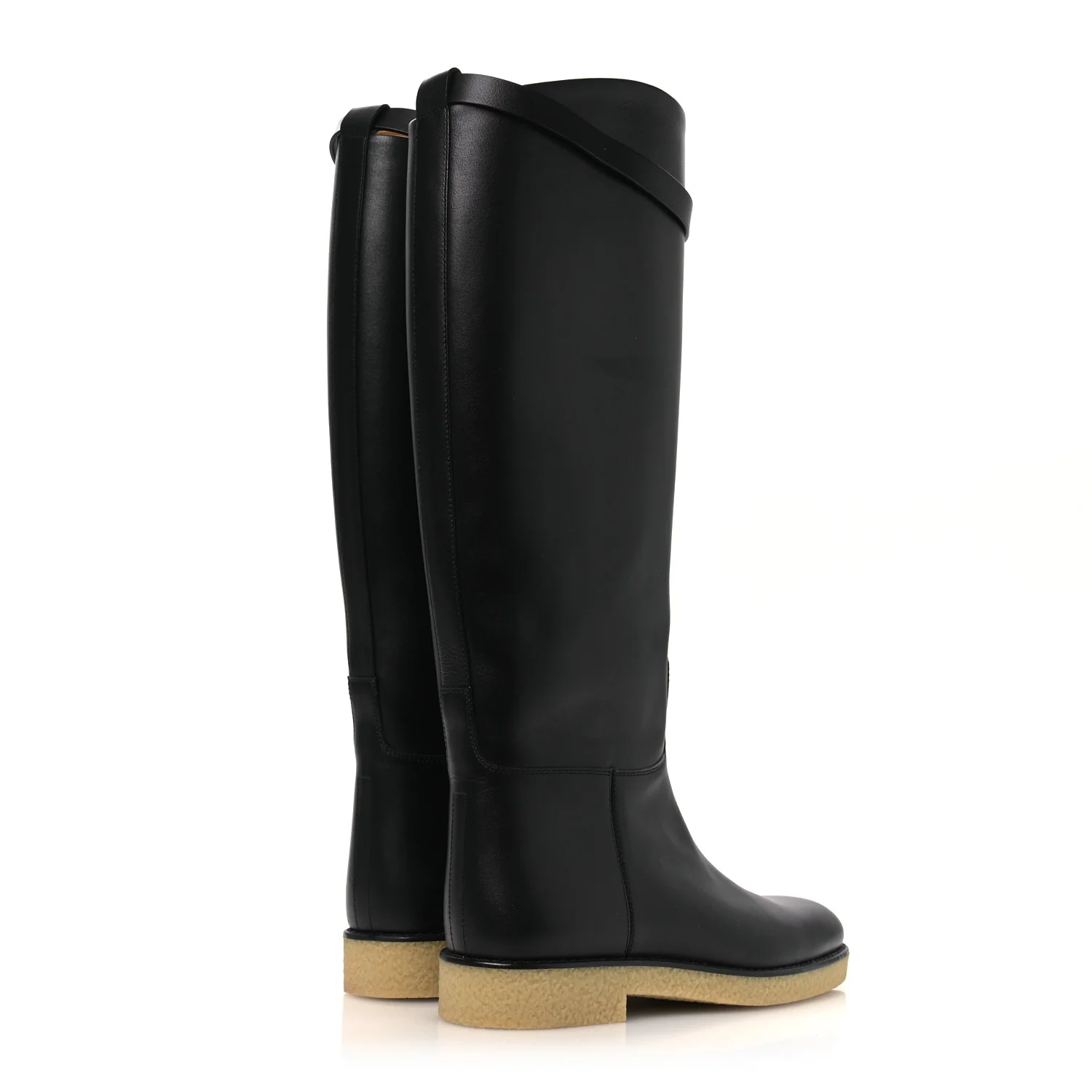 Calfskin Faustine Boots 38 Black - Top Club