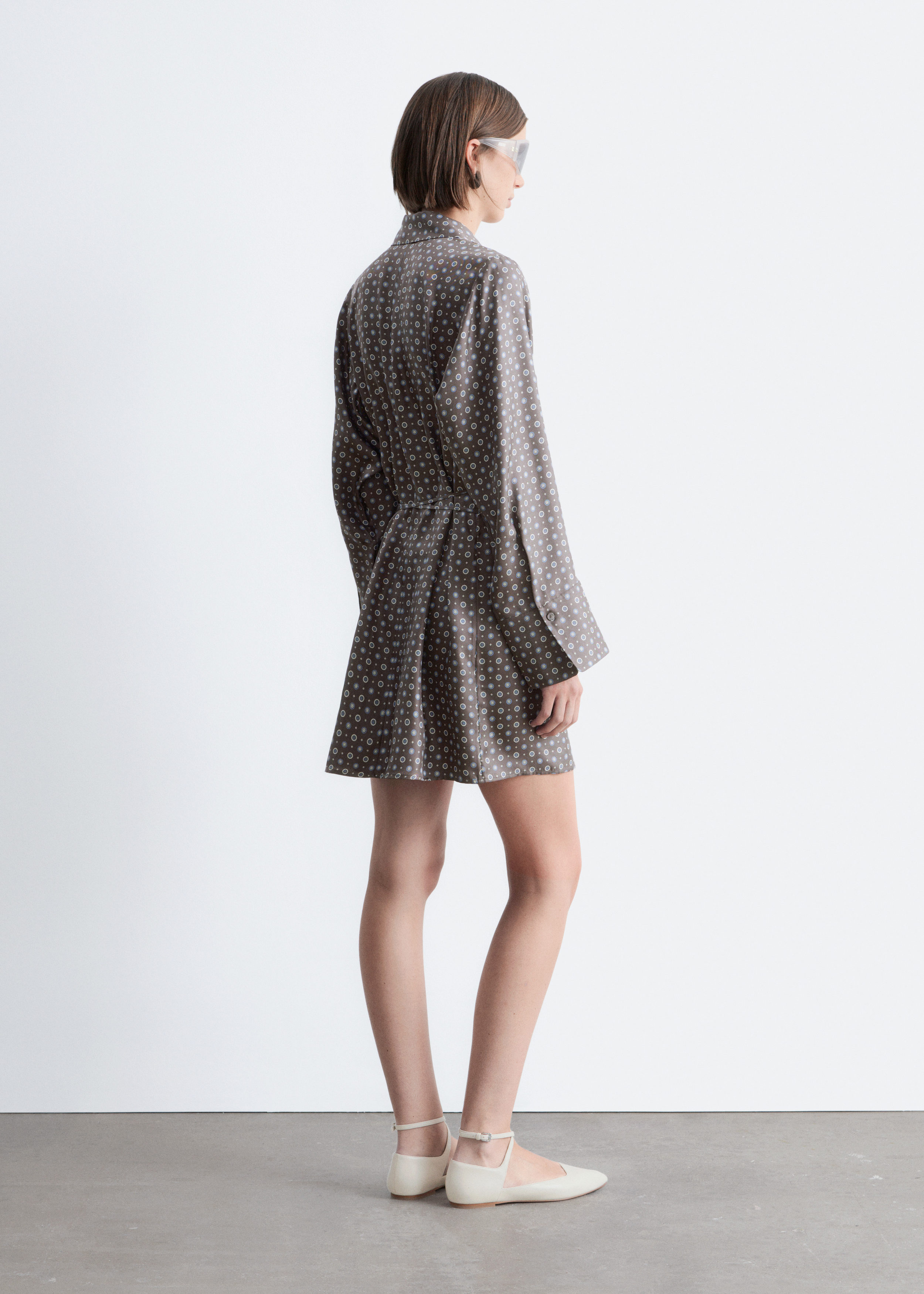 & Other Stories MINI SILK WRAP DRESS