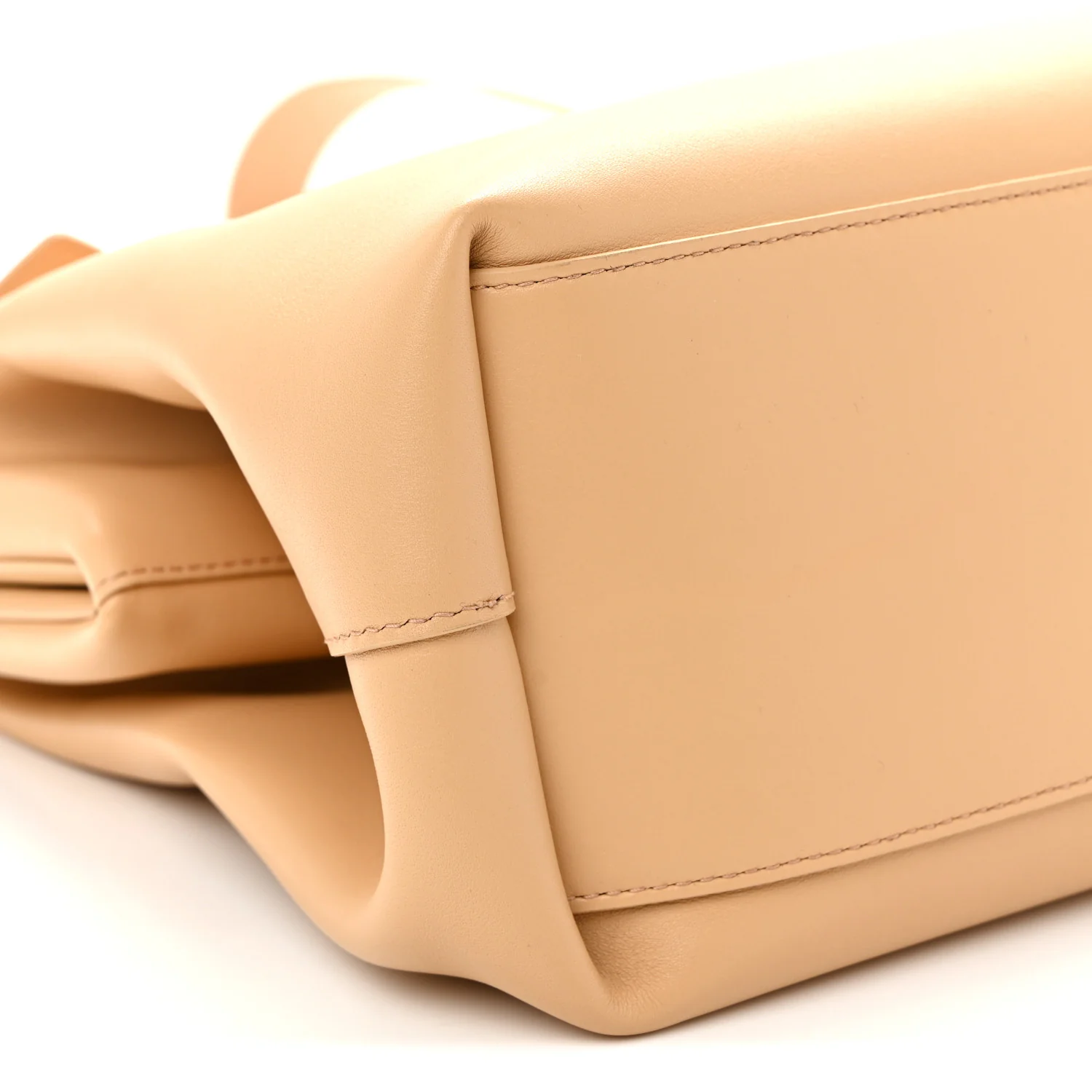Calfskin Medium The Point Triangle Bag Almond - Top Club