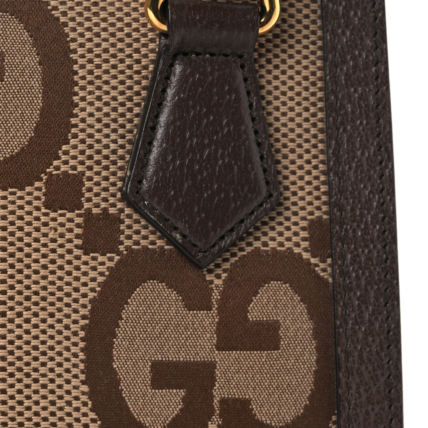 Monogram Jumbo GG Textured Dollar Calfskin Mini Diana Tote Bag Camel Ebony New Acero - Top Club