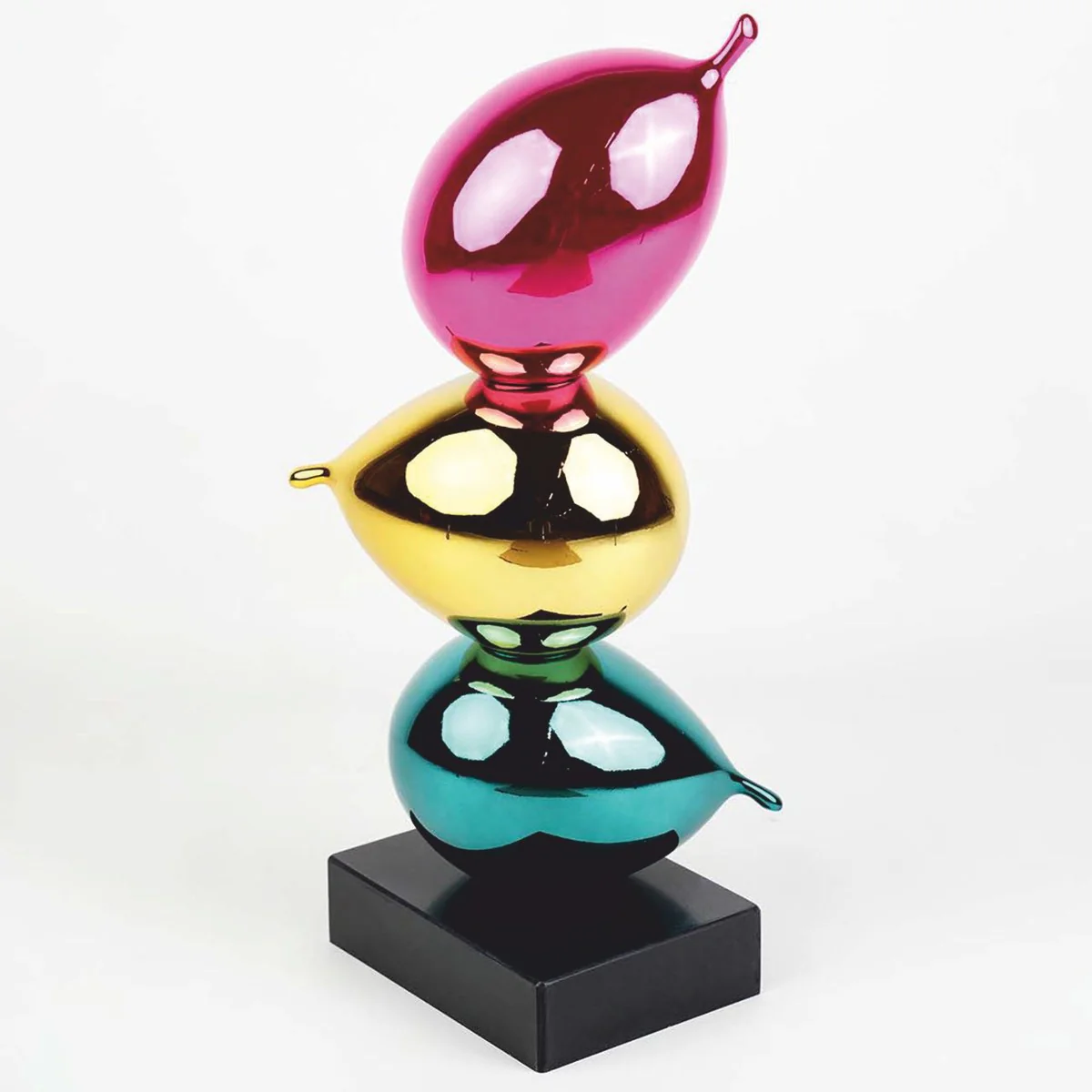 Decorative sculpture balloons colorful / black H. 50 cm - living room & desk decoration