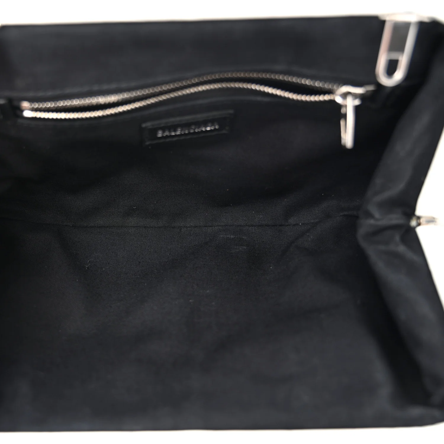 Shiny Supple Calfskin Logo Crocodile Embossed Cloud Clutch XS White - Top Club