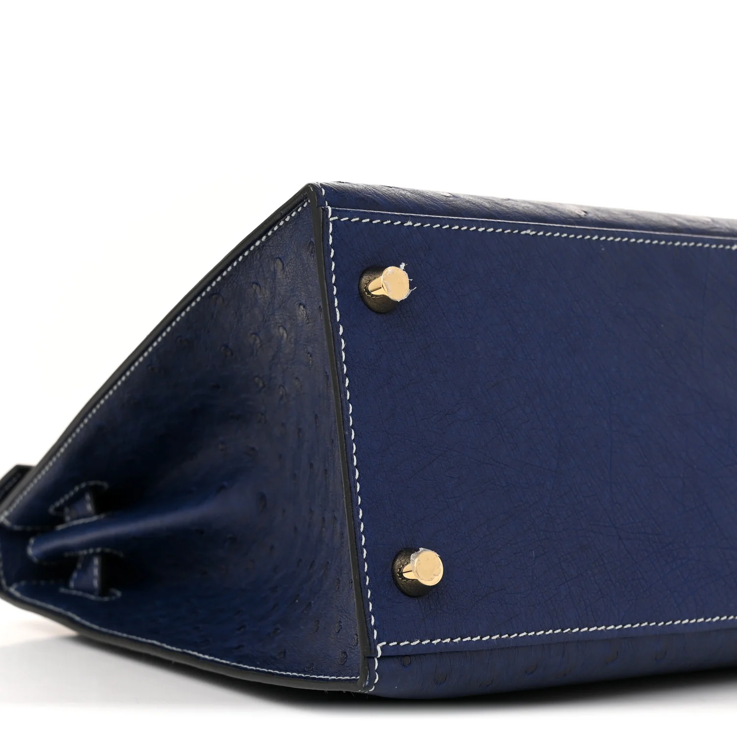 Ostrich Horseshoe Kelly Sellier 28 Bleu Iris - Top Club