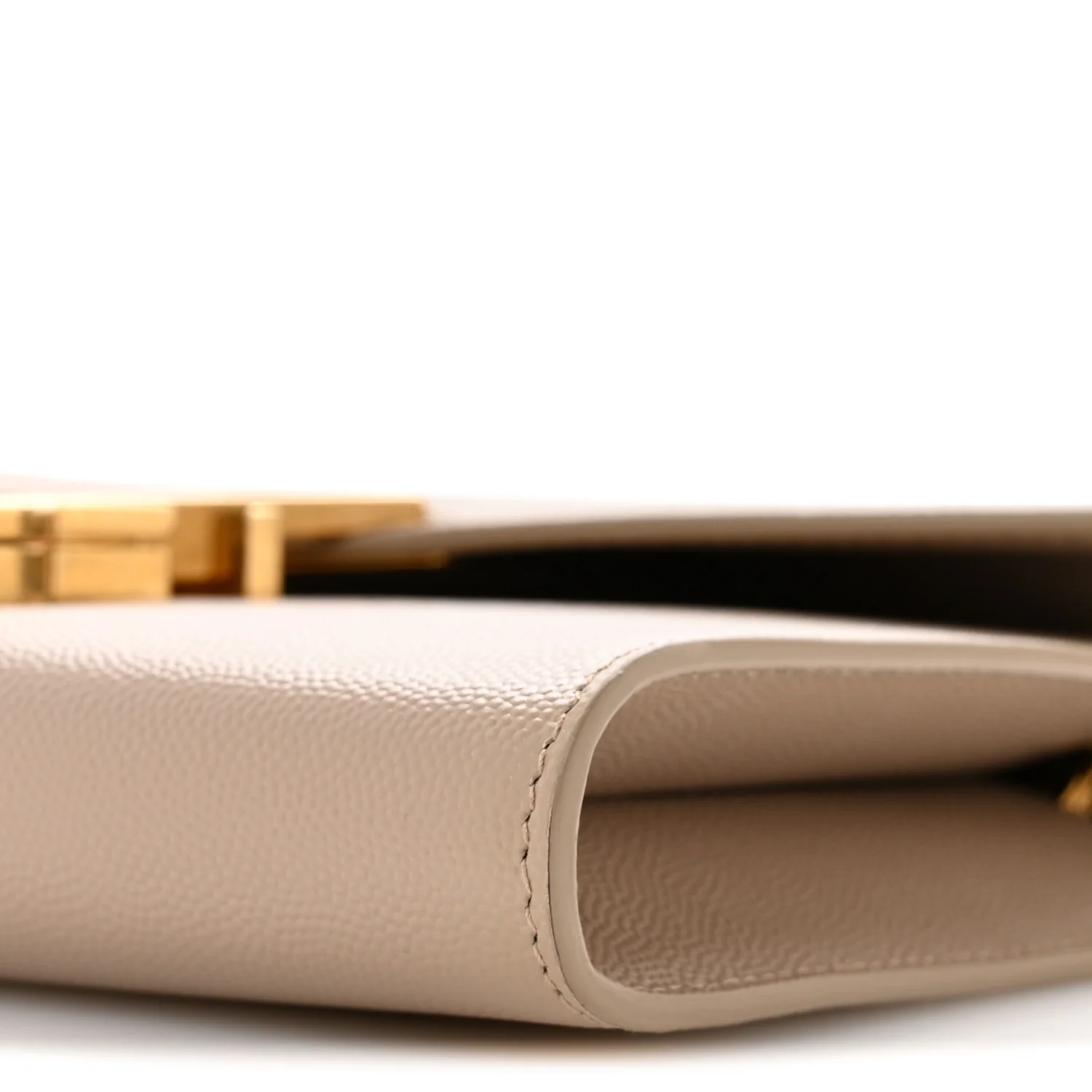 Grain De Poudre Monogram Cassandra Chain Wallet  Dark Beige - Top Club