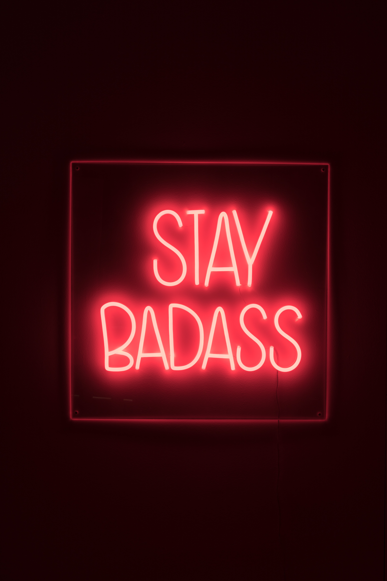 Wandlamp Badass non social sign