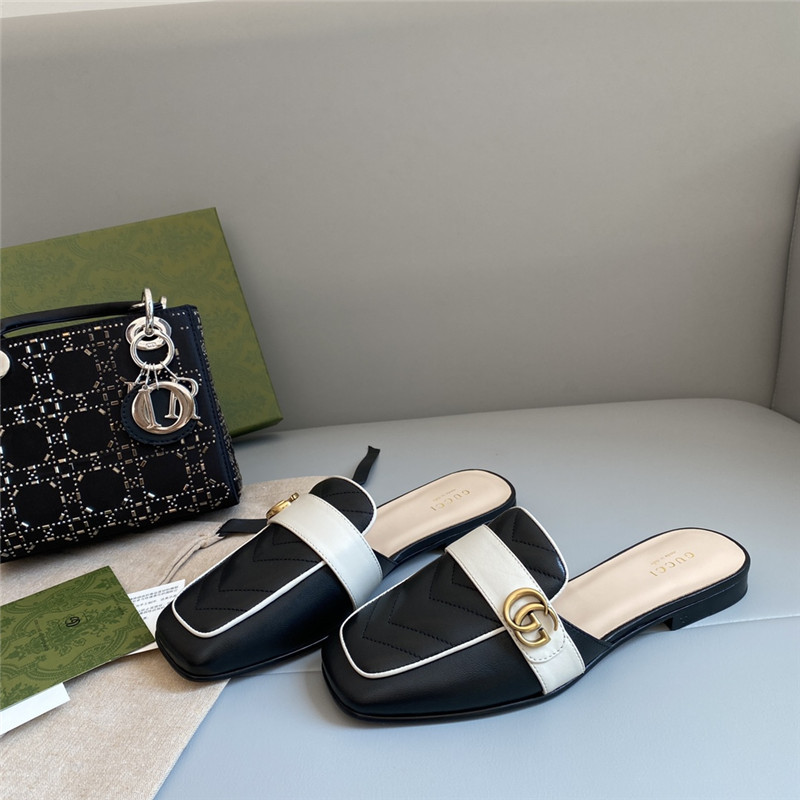 gucci horsebit color block muller half slippers - Sneaker Replica Workshop